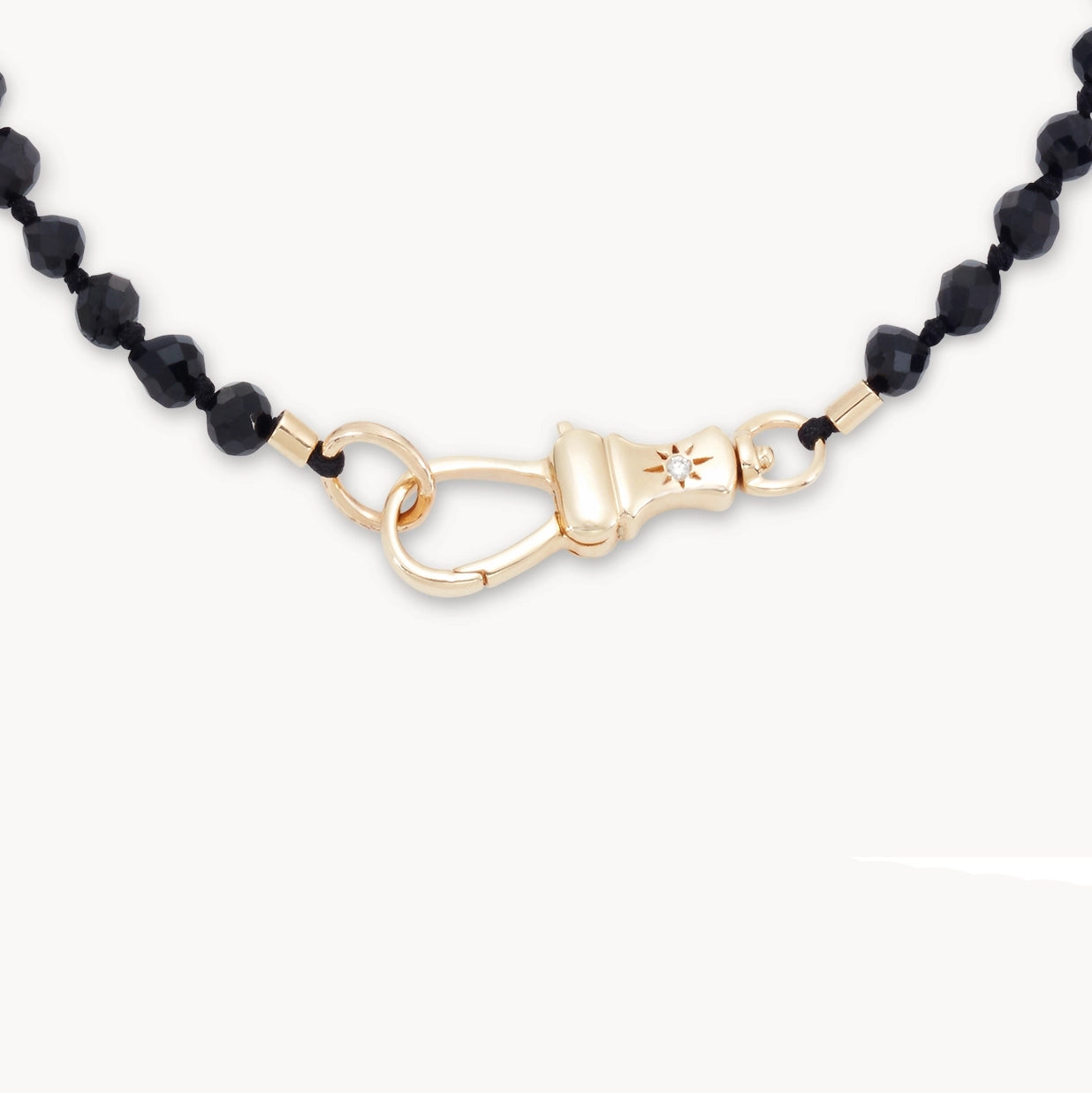 10K Yellow Gold Black Spinel Beaded Mood Bracelet with Natural Black Spinel & Brilliant Diamonds - Perfect for Everyday Wear, Gifts & Special Occasions