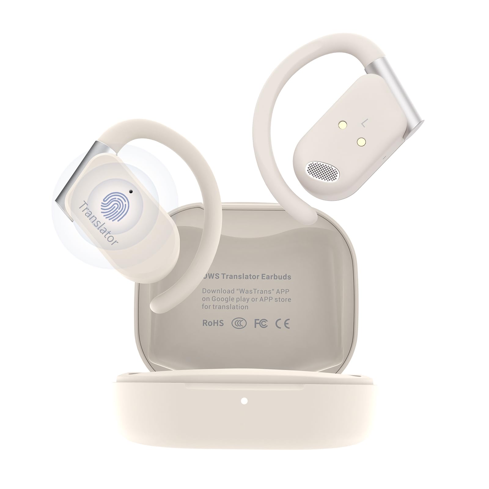 M9 AI Translator Earbuds - 144 Languages, Open-Ear Design for Travel & Business