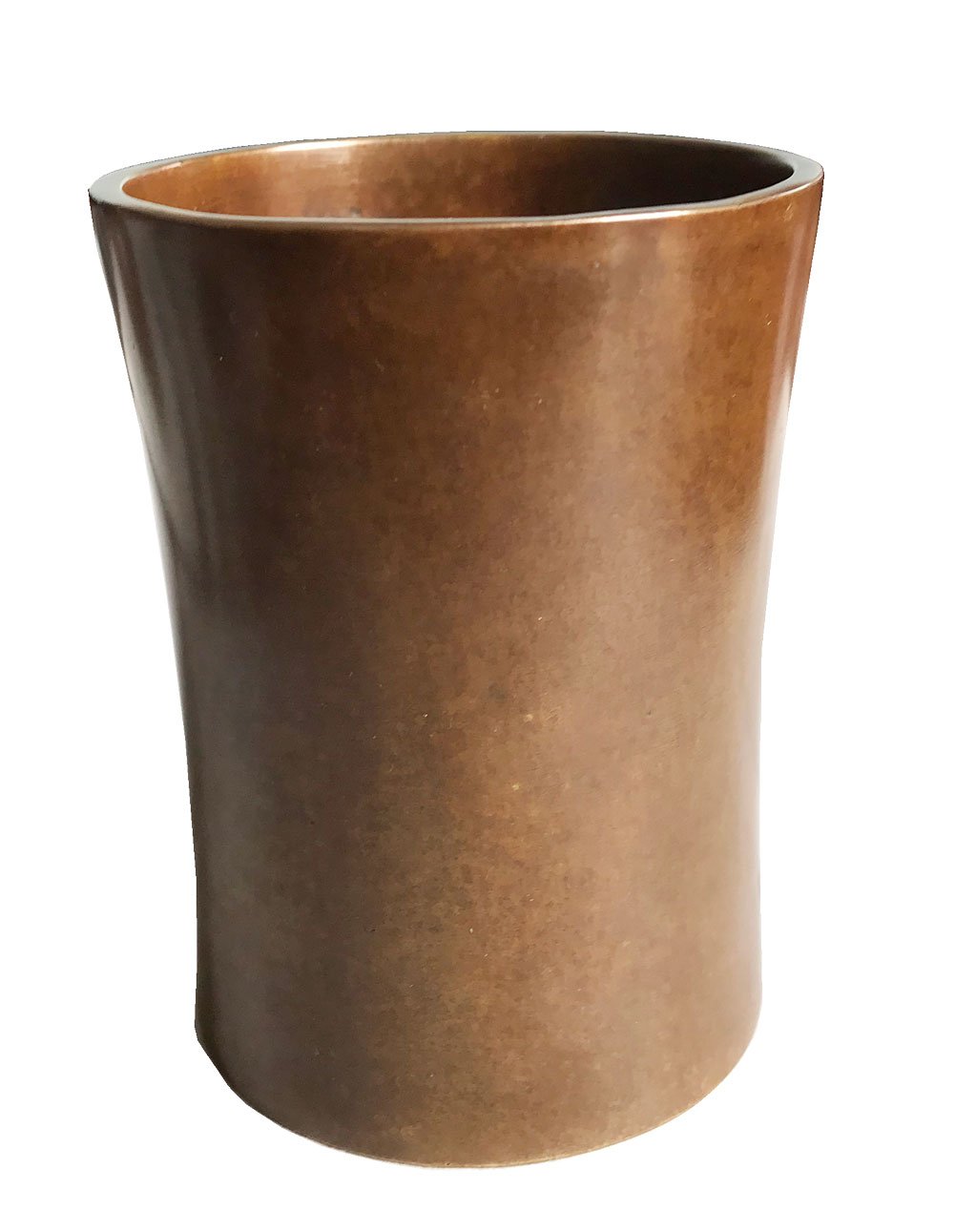 Easyou Bronze Brush Holder - Traditional Chinese & Japanese Calligraphy Brush Pot - Plain Design for Painting & Writing - Perfect for Artists, Calligraphers & Home Office Decor