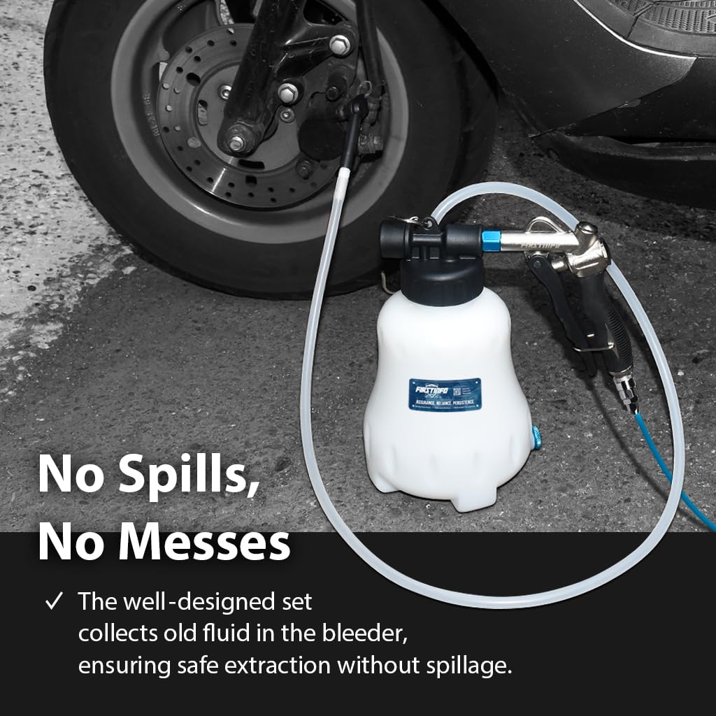 FIRSTINFO A1157US Patented Vacuum Brake Bleeder - Hands-Free Operation, Durable Design for Car & Motorcycle Maintenance - Perfect for DIY Auto Repair & Professional Mechanics
