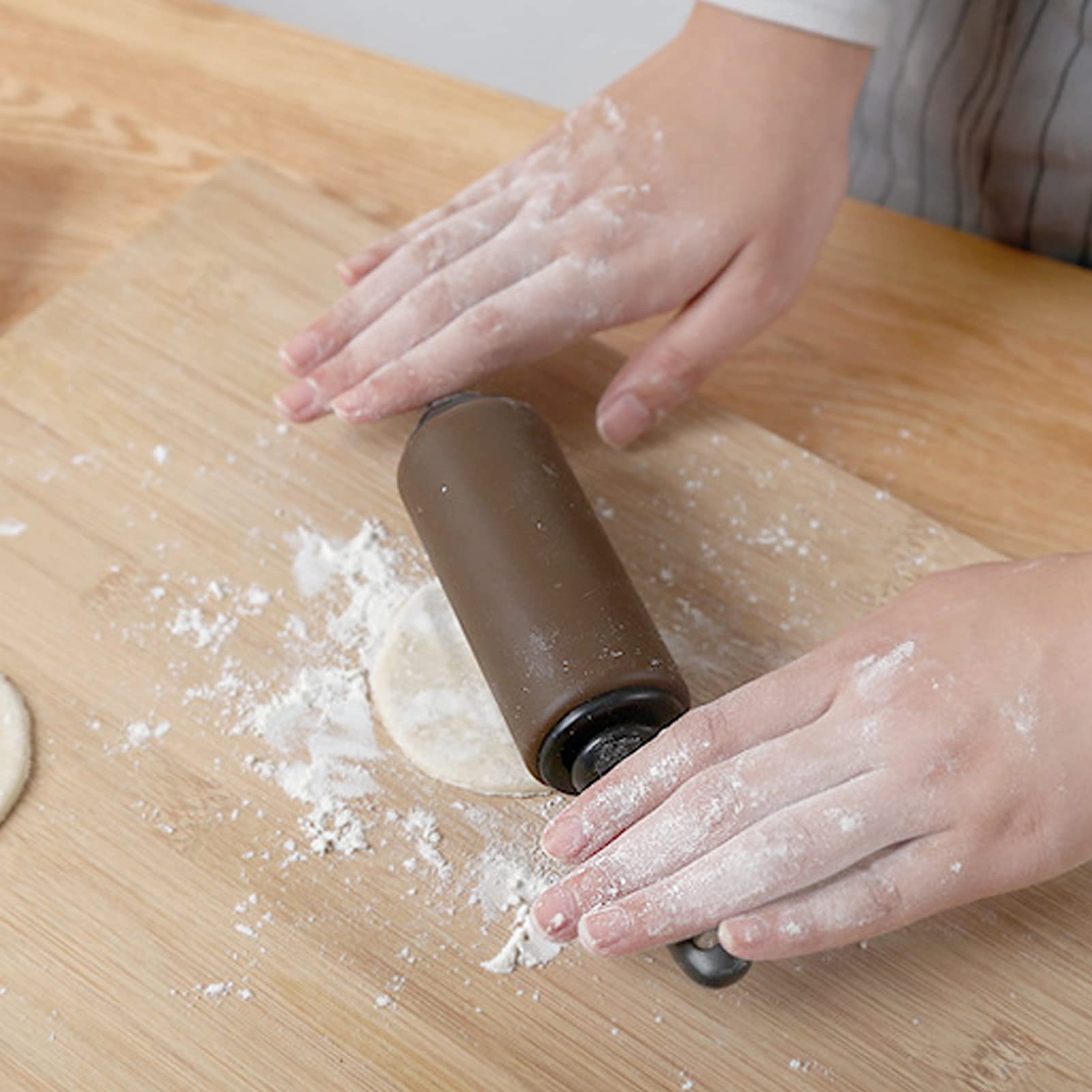 Non-Stick Dough Roller - Flexible & Labor-Saving Rolling Pin for Baking, Pastry Making - Perfect for Dessert Shops & Home Kitchen Use