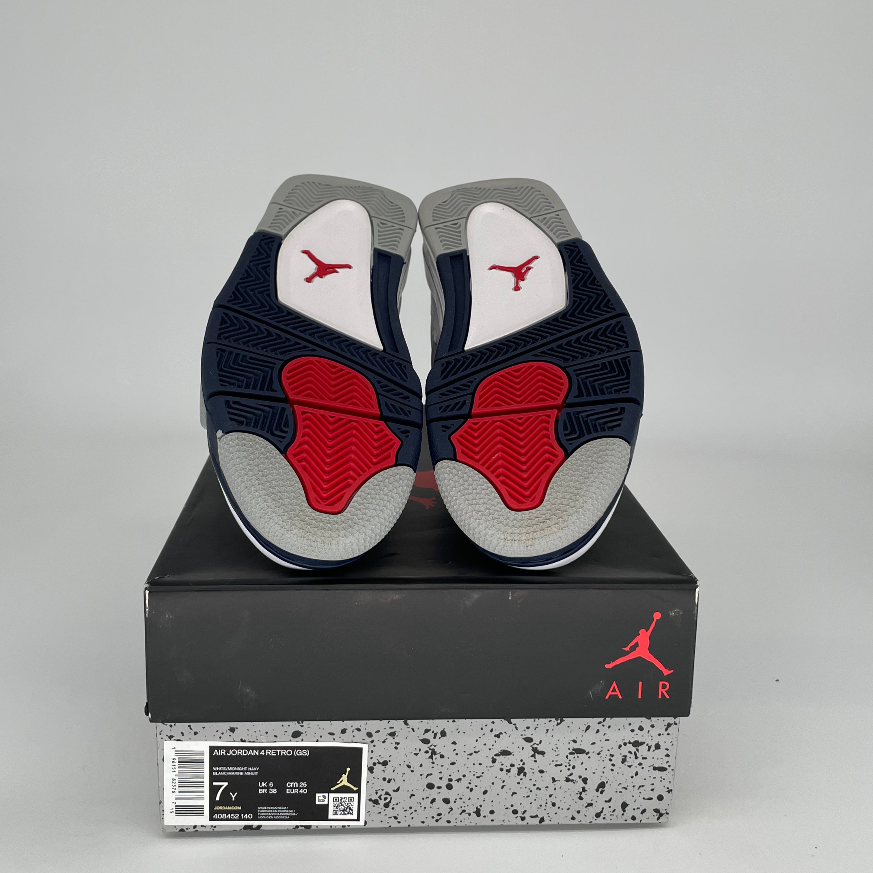 AIR JORDAN 4 MIDNIGHT NAVY Sneakers for Men & Women - Size 7Y (408452-140) - Perfect for Basketball, Casual Wear & Street Fashion