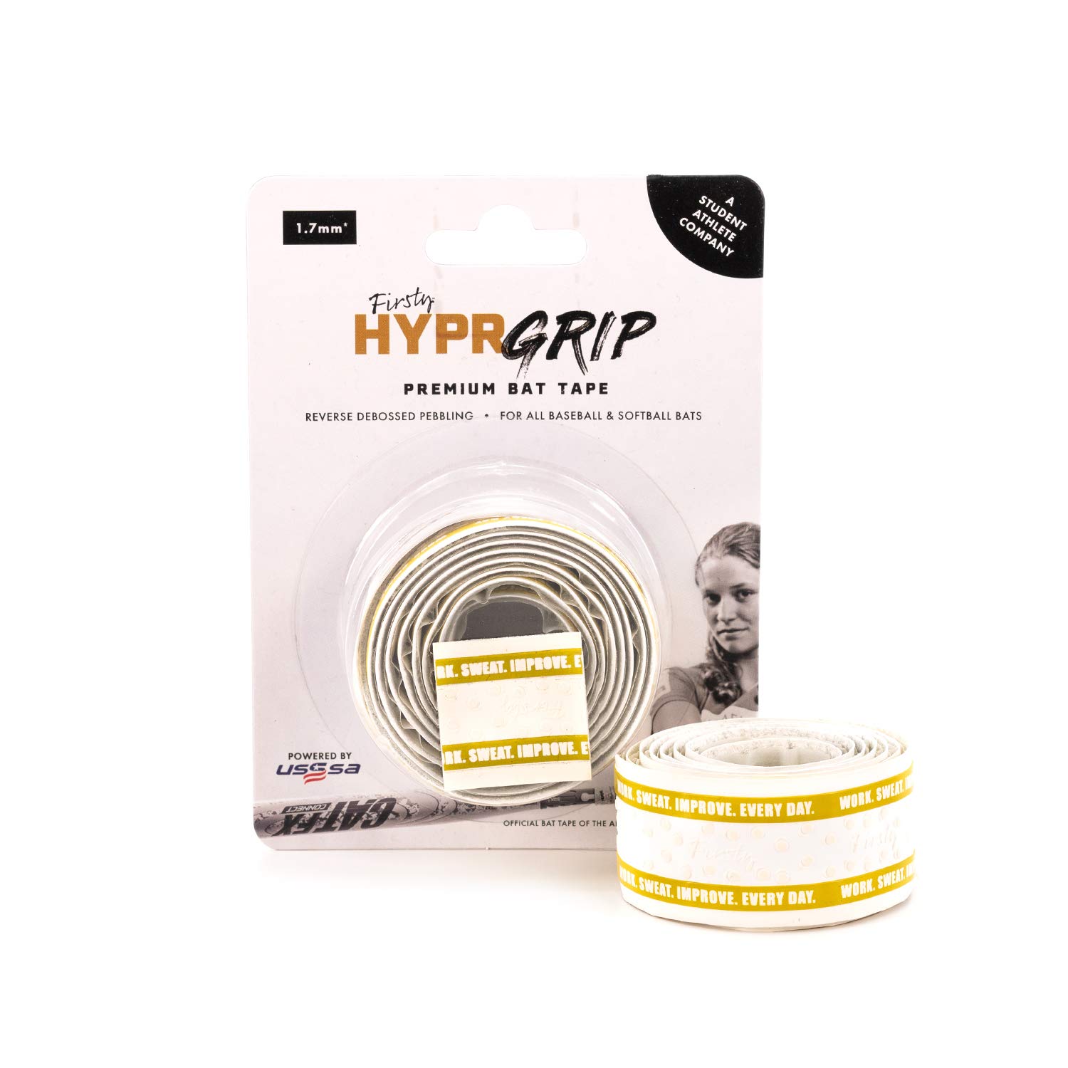 HYPRGRIP Premium Bat Tape - Reverse Debossed Technology for Enhanced Grip & Durability - Baseball, Softball, Fastpitch, Slowpitch Batting - Fits All Bat Types & Sizes - Perfect for Training, Games & Improved Performance