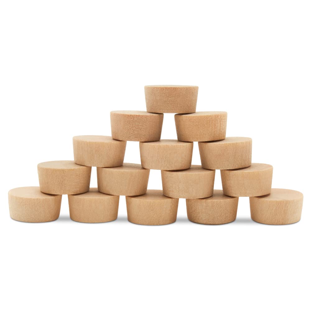 1 Inch Maple Wood Plugs for Furniture - Flat Head Screw Hole Covers - Pack of 500 by Woodpeckers - Perfect for DIY Furniture Repair & Cabinet Making Projects