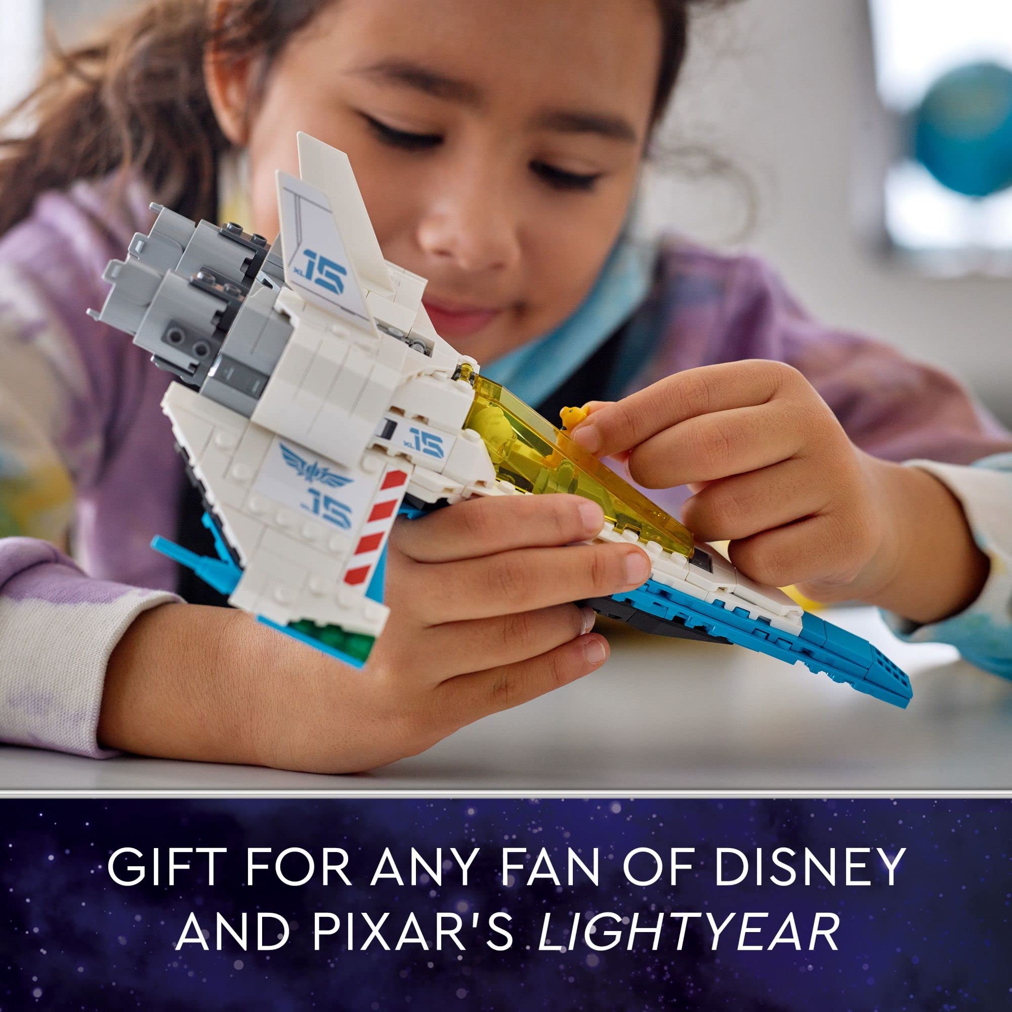 LEGO Disney Pixar Lightyear XL-15 Spaceship Building Toy Set 76832 - Includes Buzz Lightyear Minifigure & Sox Cat Figure | STEM Learning, Space Adventure Play for Kids Ages 8+ | Perfect for Birthday Gifts & Collectors Display
