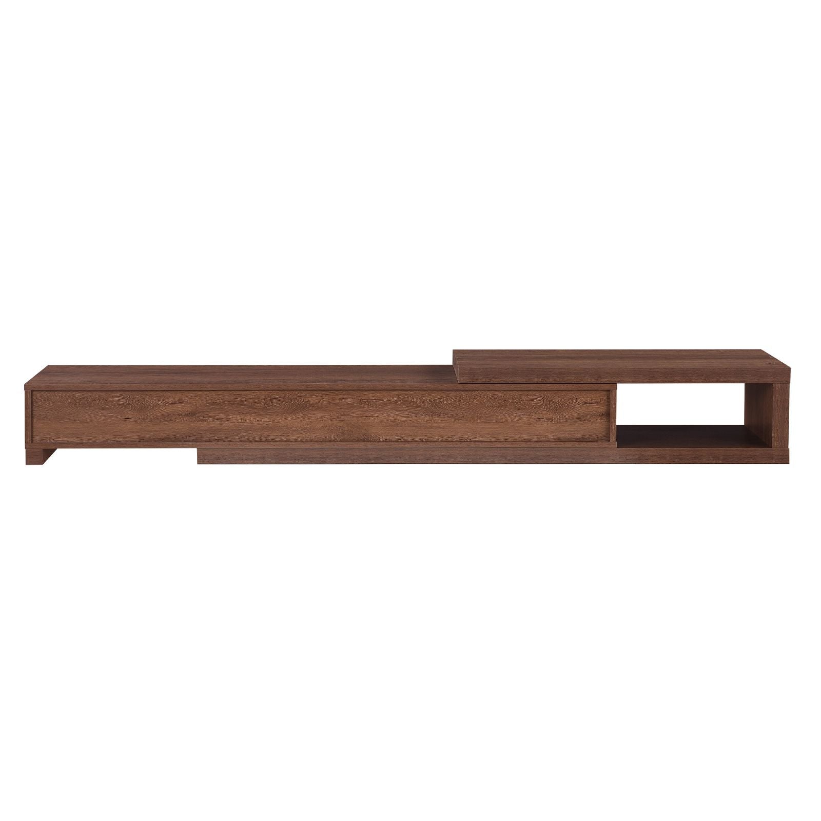 Criterion Durham Extendable TV Stand 260cm - Dark Oak Lowline Media Console for Living Room, Bedroom & Home Theater
