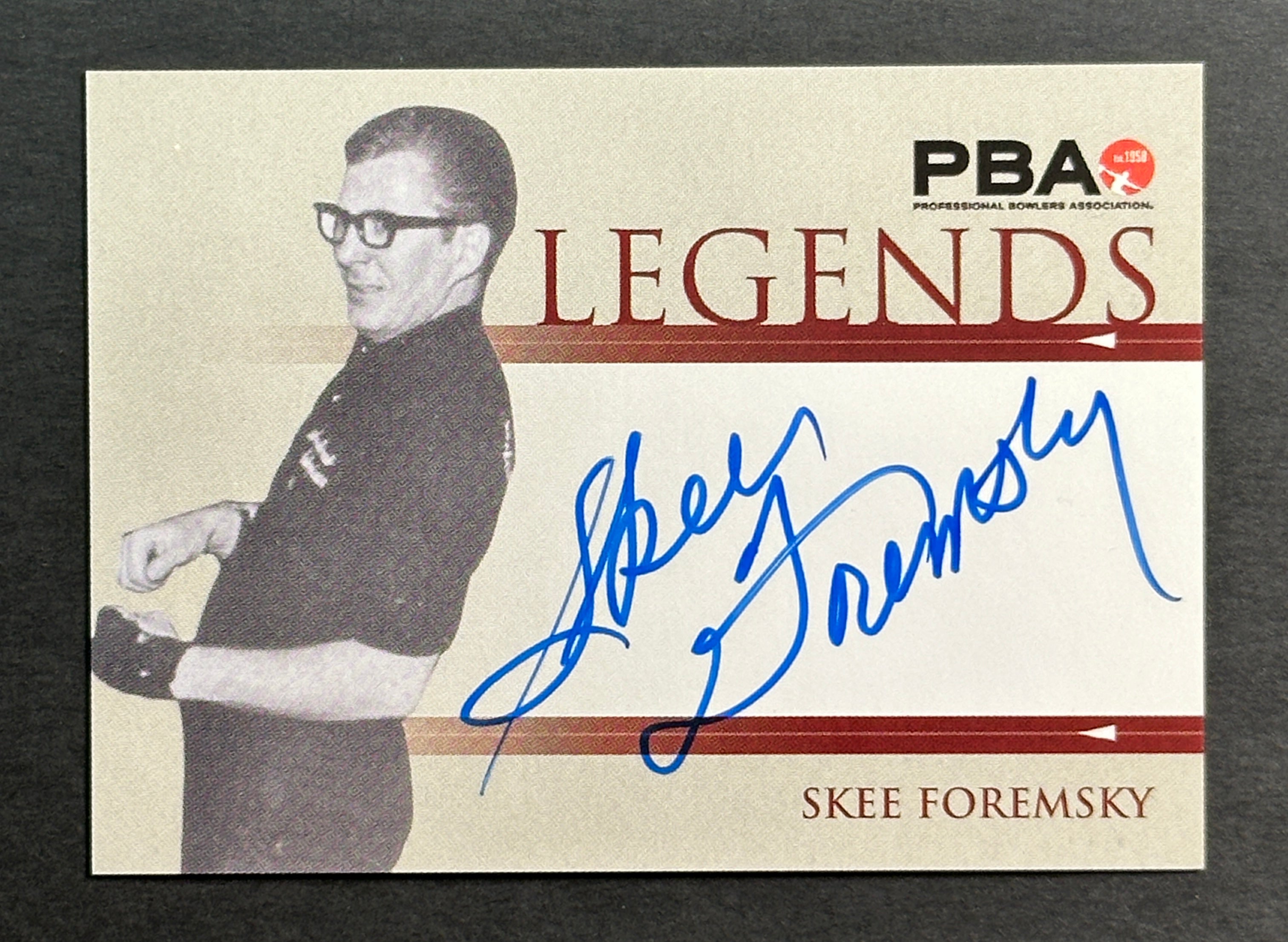2008 Rittenhouse PBA Legends Autograph Bowling Card - Skee Foremsky - Collectible Sports Memorabilia for Bowling Enthusiasts & Card Collectors