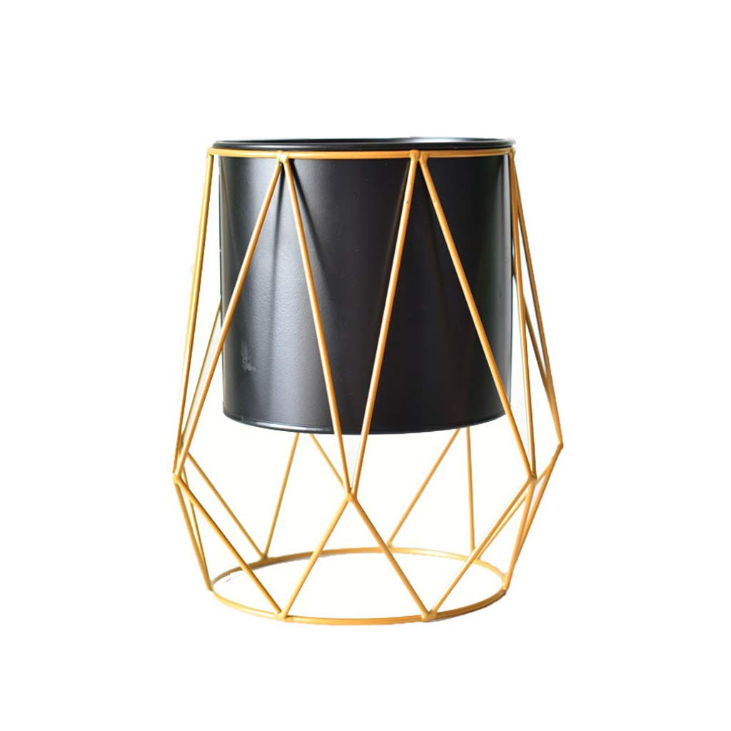RY-CAN Nordic Geometric Planter - Modern Iron Flower Pot for Succulents, Cacti & Small Plants - Stylish Home & Office Decor for Living Room, Desk or Shelf Display