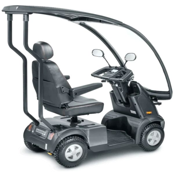 AFIKIM Afiscooter C4 Mobility Scooter with Hard Top Canopy - Weather Protection for Outdoor Use in Parks, Shopping & Neighborhoods