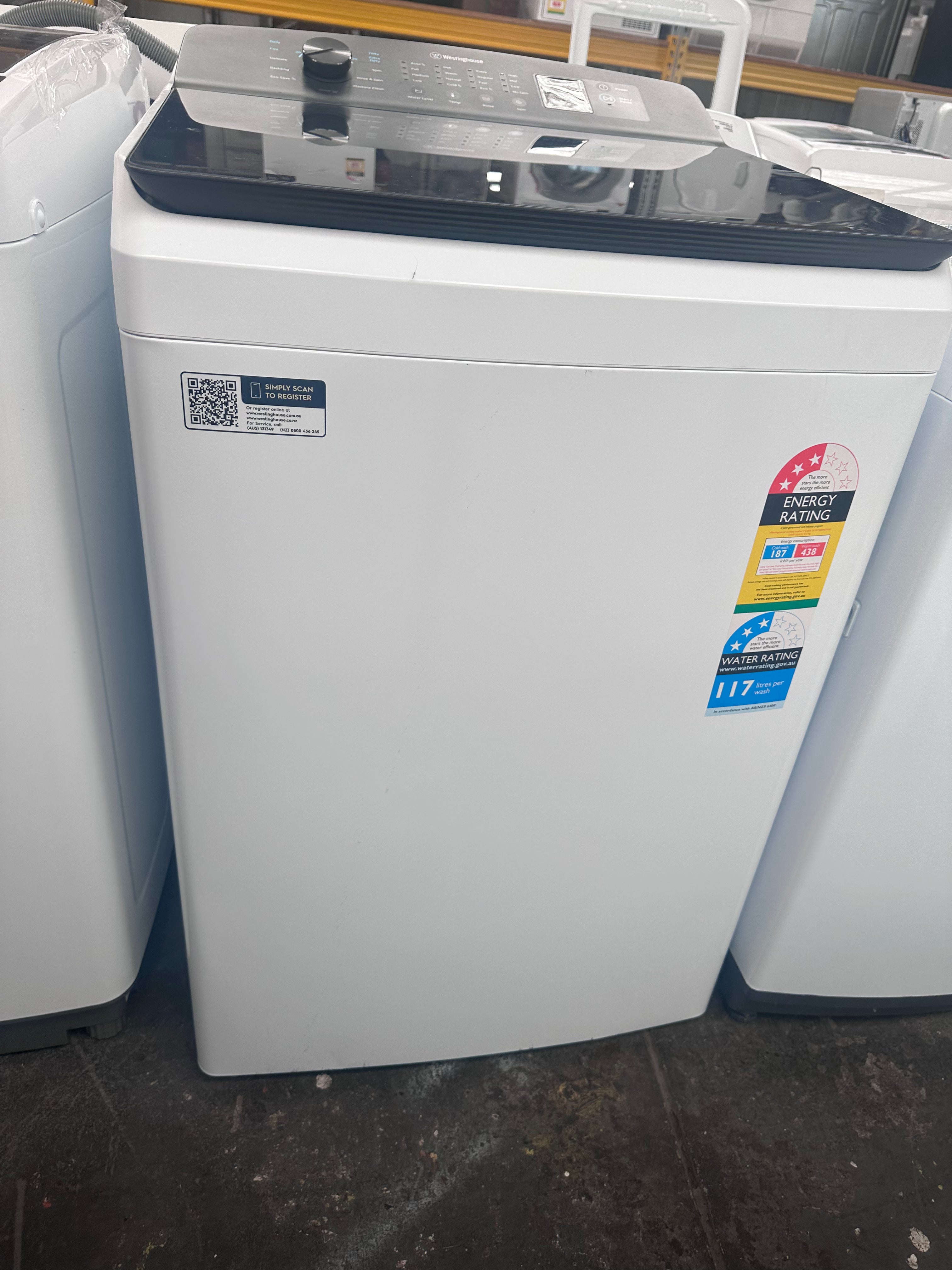 Westinghouse 8kg Top Load Washing Machine - Factory Refurbished | Energy Efficient Laundry Solution for Small Apartments & Dorms