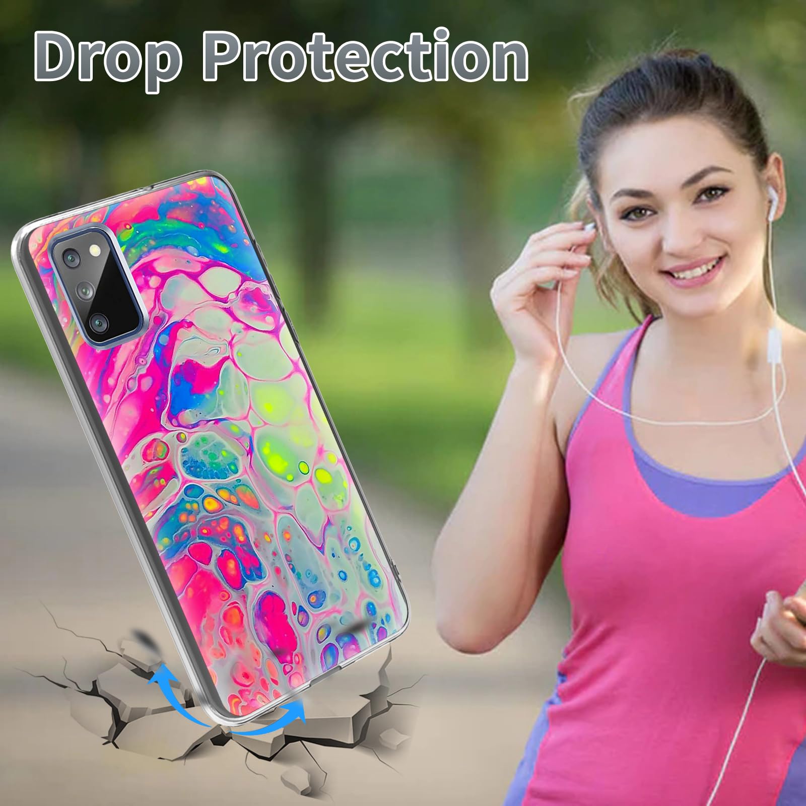 Abstract Marble Clear Case for Samsung Galaxy A02S - Slim Liquid Silicone Phone Cover for Men & Women - Full Body Protection Soft Gel Rubber Case - Perfect for Everyday Use, Work, and Travel