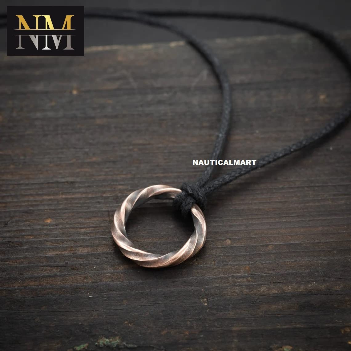Handmade Viking Copper Necklace for Men - Unique Hand-Forged Minimalist Jewelry - Perfect Christmas & Birthday Gift for Boyfriend, Husband, or Him - Ideal for Everyday Wear, Special Occasions & Viking Lovers