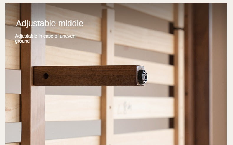 Premium Black Walnut Solid Wood Bed with Genuine Leather Upholstery - USB Charging Ports Included - Perfect for Master Bedrooms & Guest Rooms