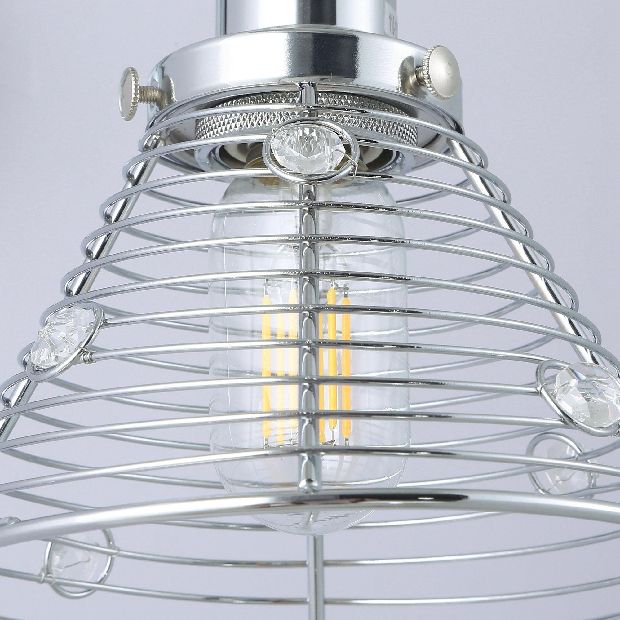 Modern Silver Wall Sconce Light - Single Bulb Fixture for Bedroom, Living Room, or Hallway Lighting