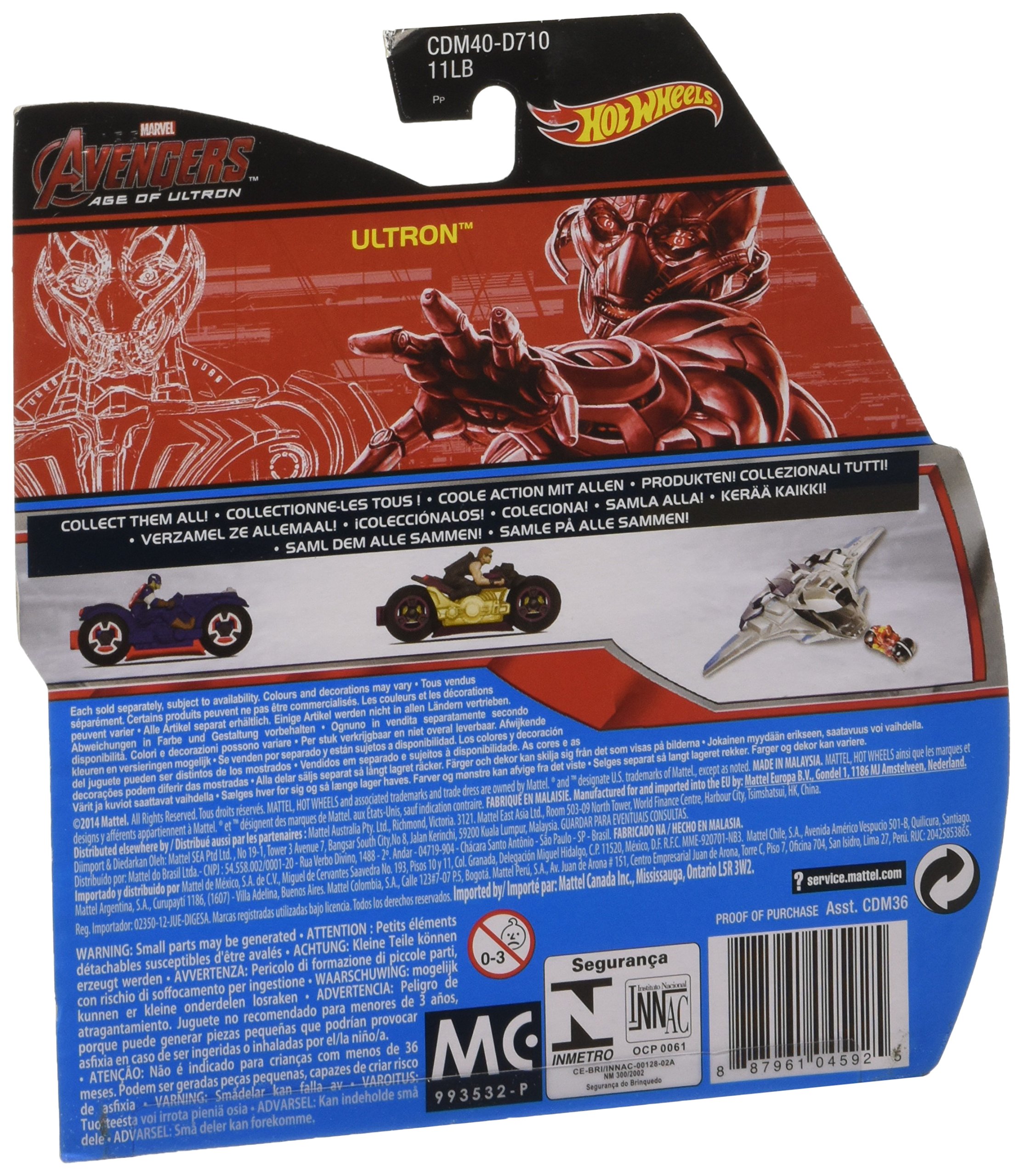 Hot Wheels Avengers Age of Ultron Captain America Die-Cast Car - 1:64 Scale Marvel Collectible Toy for Kids & Adults - Perfect for Play, Display & Gifts