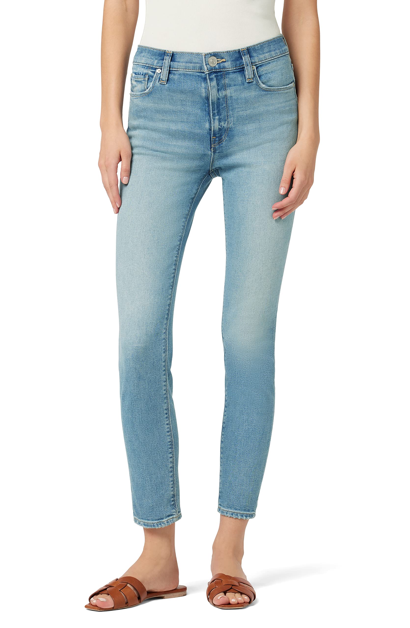 HUDSON Women's Barbara High Rise Super Skinny Jeans - Stretch Denim Pants for Casual Wear & Night Out
