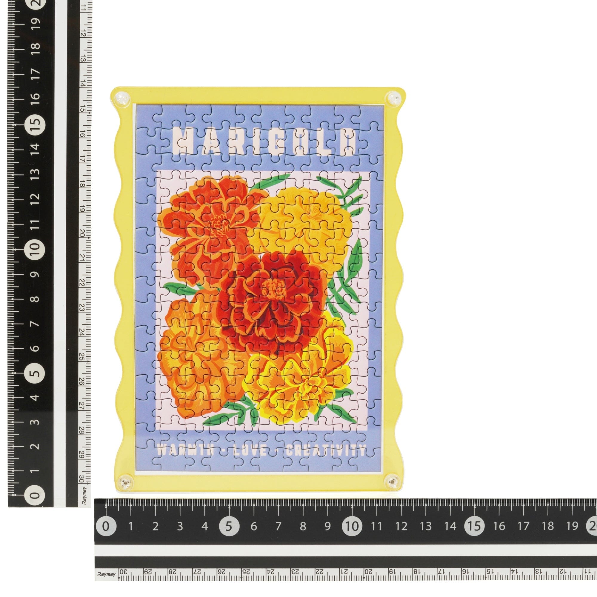 Marigold Flower Puzzle Frame - DIY Floral Jigsaw Puzzle for Adults & Kids - Perfect for Home Decor, Gifts, and Relaxation