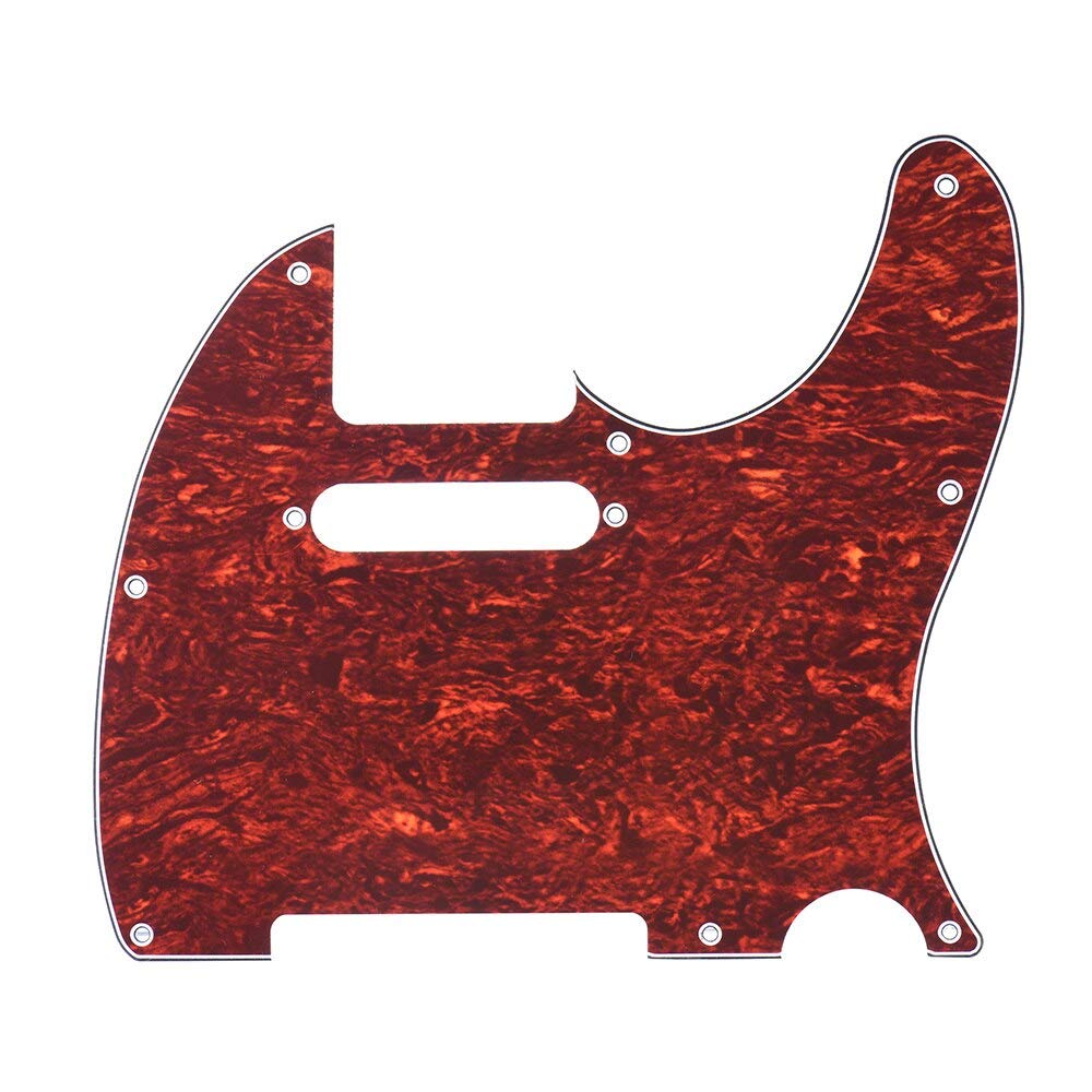 Electric Guitar Pickguard 4-Ply for TL Standard & Modern Style - Tortoise Shell Red | Replacement Pick Guard for Electric Guitars | Perfect for Upgrades & Repairs