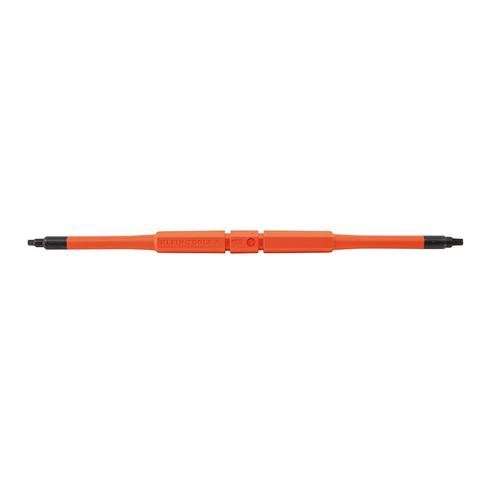 Klein Tools 32287 Insulated Screwdriver Set - 2-in-1 Flip Blade with #1 & #2 Square Tips - Double-Ended Electrician Screwdriver for Safe Electrical Work - Perfect for DIY, Home Repairs, and Professional Electricians