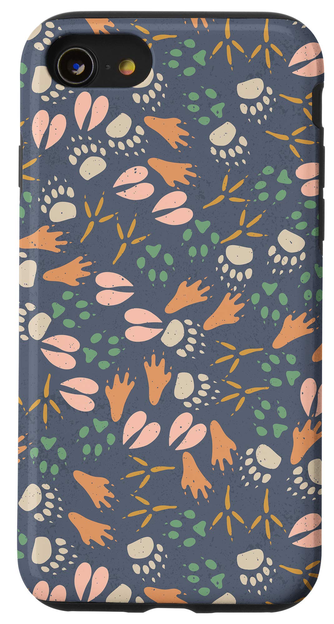 iPhone SE (2020) / 7 / 8 Phone Case with Cute Pawprints Wildlife Animals Nature Pattern - Protective Cover for Outdoor Adventures & Daily Use