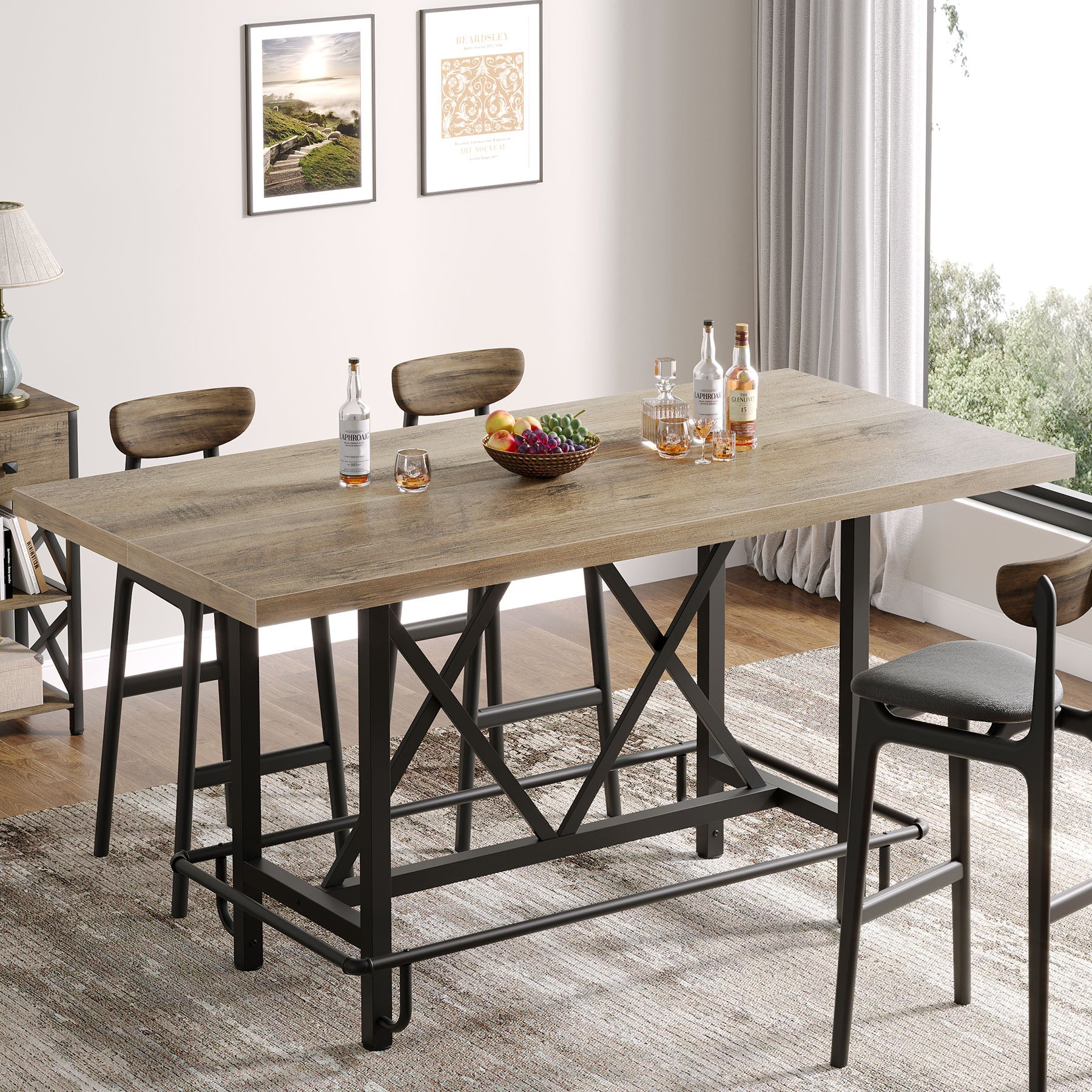Farmhouse Pub Bar Counter Height Table - 62.99