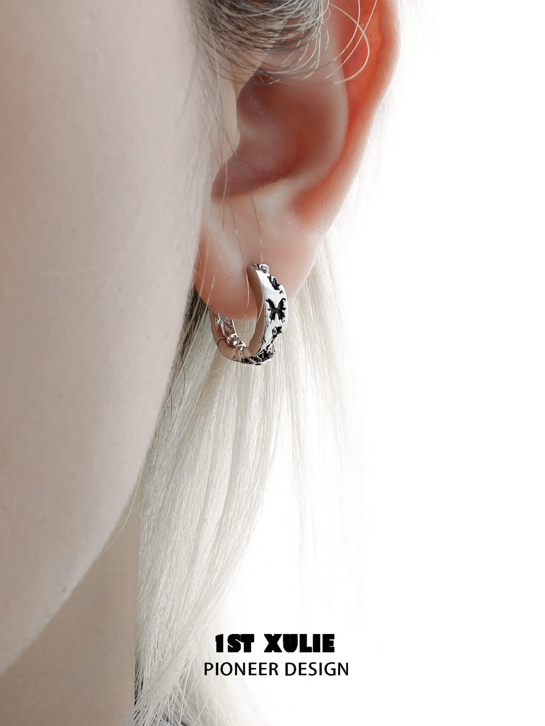 Whiterfly 18K Gold Plated Black Butterfly Earrings for Women - Elegant Dangle Drop Earrings for Party, Wedding & Evening Wear