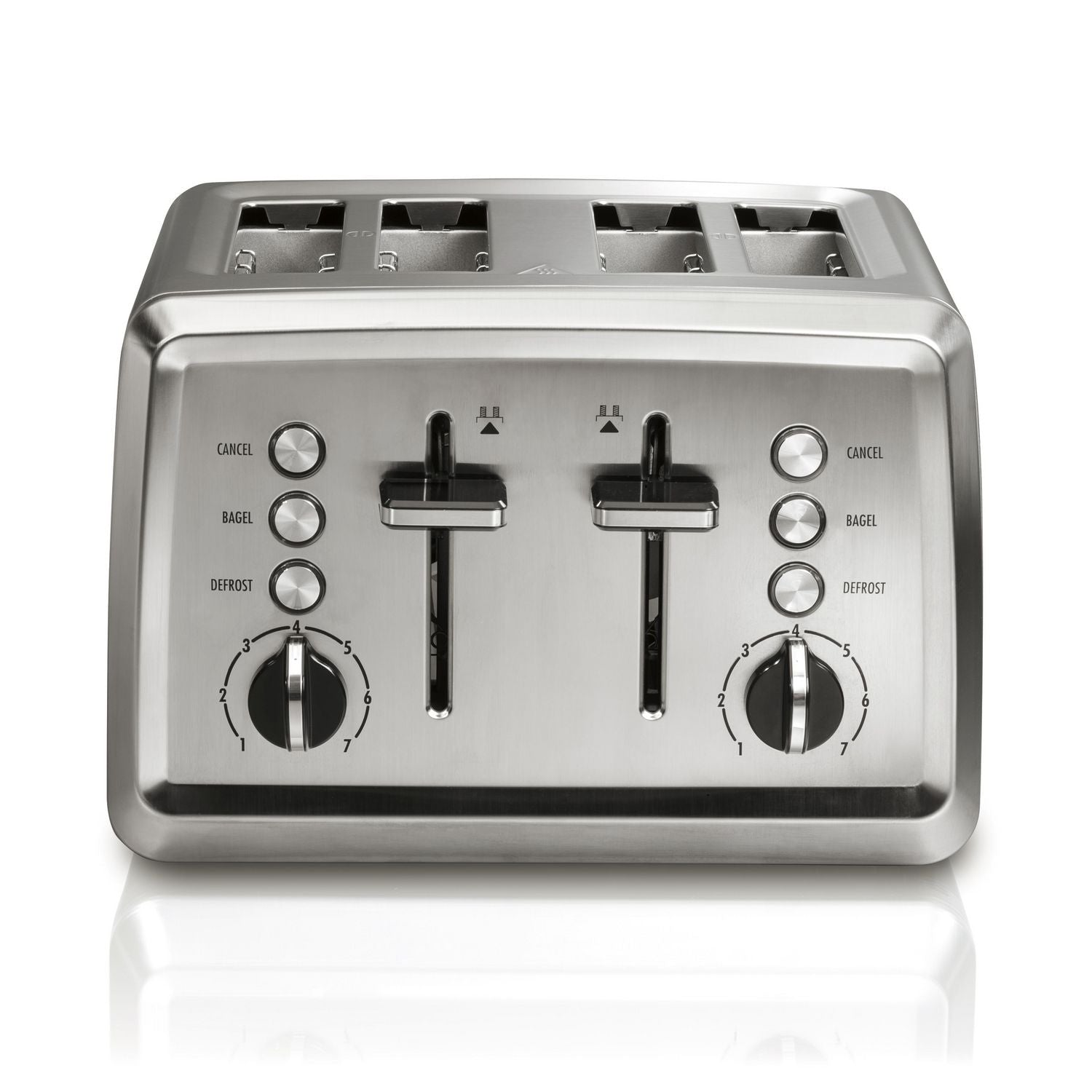 Hamilton Beach 4-Slice Stainless Steel Toaster with Digital Display - Model 24794C - Perfect for Breakfast, Brunch & Family Meals