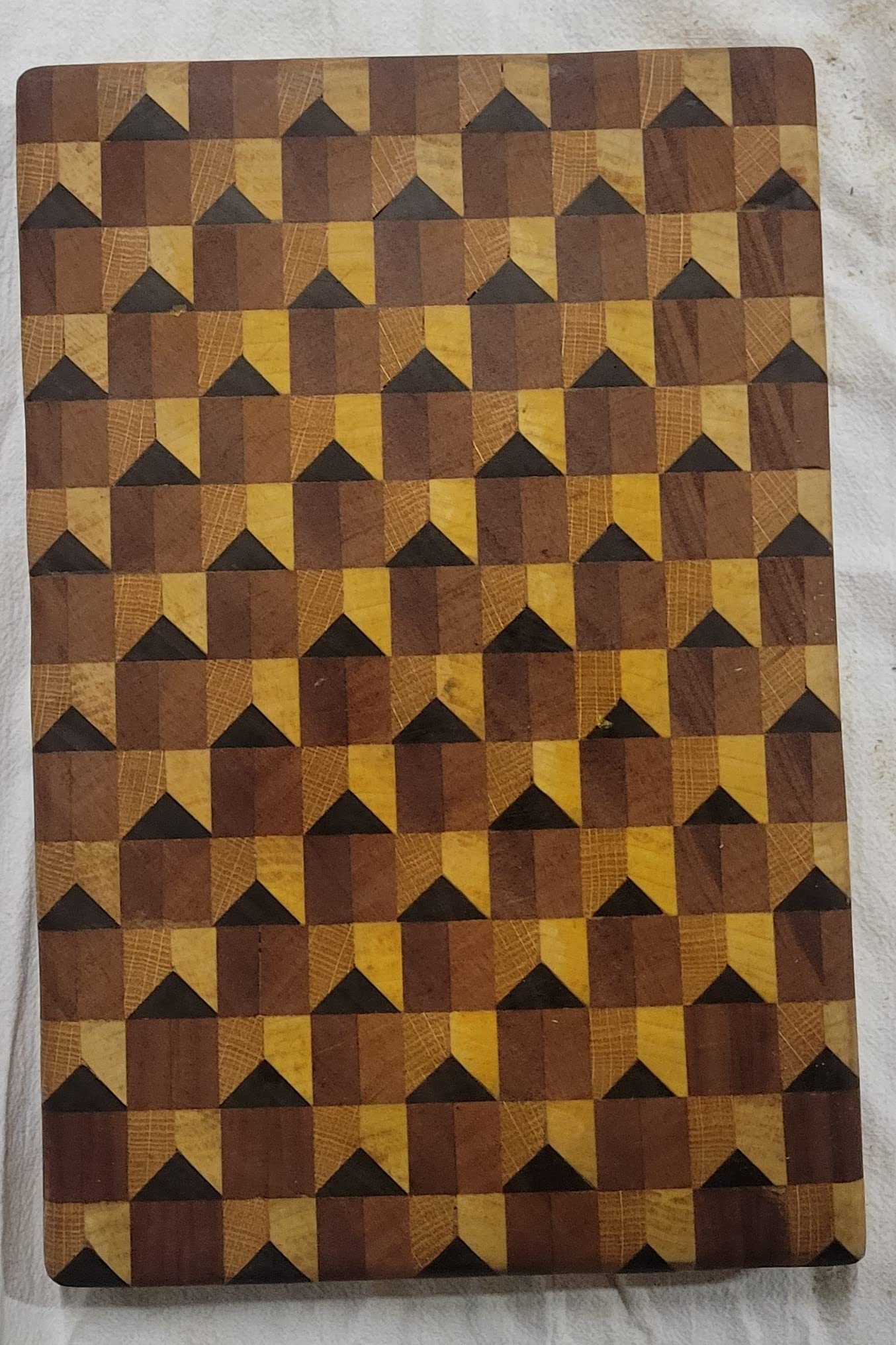 Premium 3D End Grain Wood Cutting Board - Large Thick Butcher Block for Kitchen, Charcuterie & Cheese Board - Perfect for Meat, Vegetables & Bread Cutting