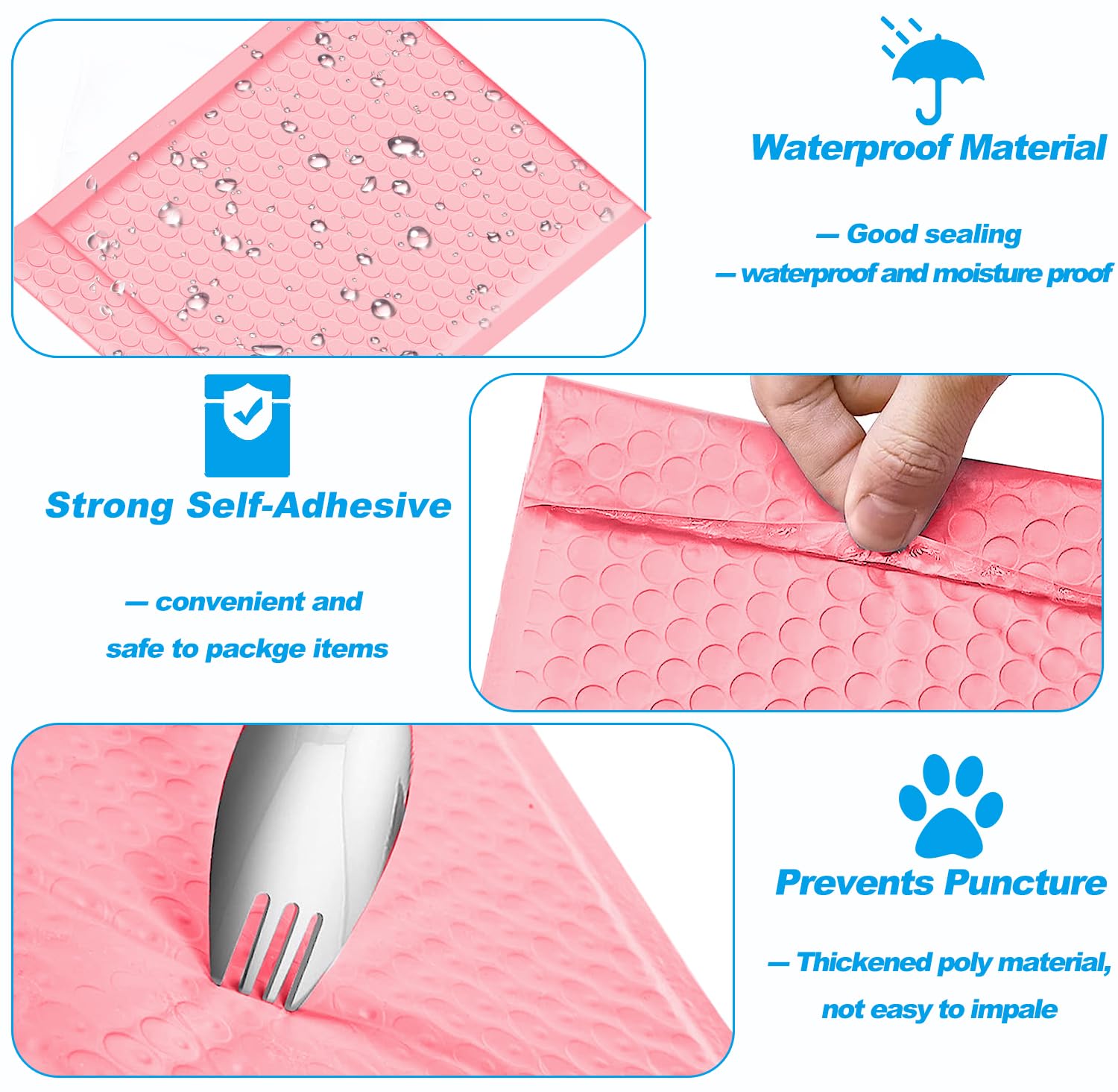 500 Pack 6x10 Inch Bubble Mailers - Waterproof & Tear-Resistant Padded Envelopes for Shipping | Thick Poly Bubble Mailers for Small Business & Ecommerce | Perfect for Mailing Jewelry, Books, Documents & Small Packages