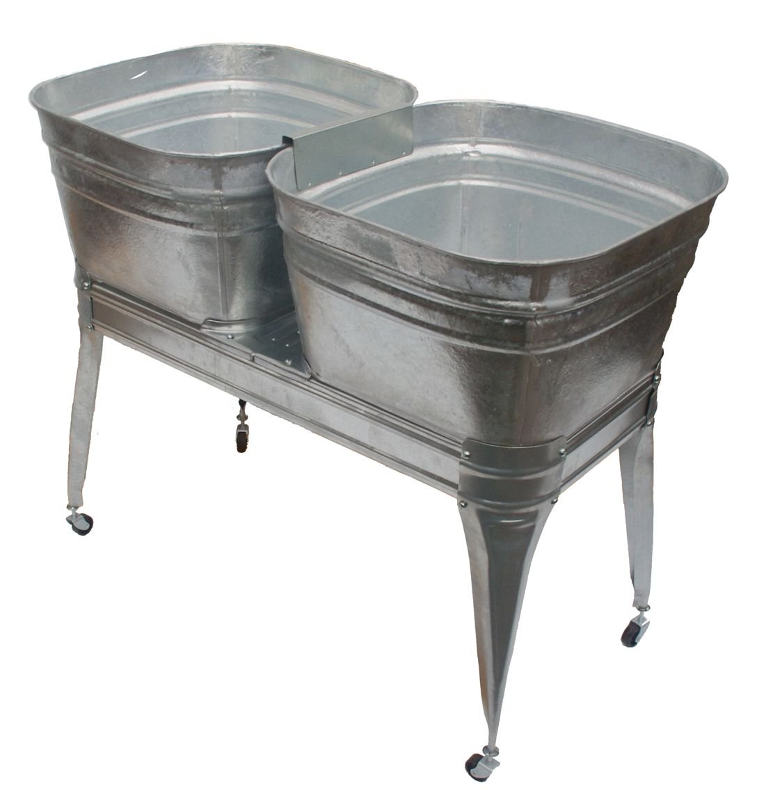 Portable Twin Wash Tub with Stand & Drain Hose - Ideal for Laundry, Camping, Pet Bathing & Outdoor Cleaning