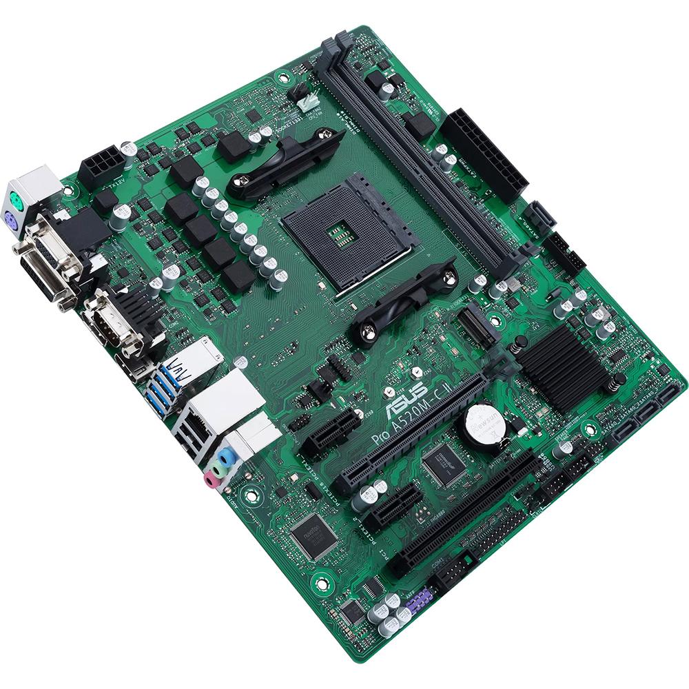 ASUS PRO A520MC II CSM Motherboard - AMD Socket AM4, DDR4, PCIe 4.0, USB 3.2 Gen 2 - Perfect for Gaming PCs, Workstations & Home Office Builds