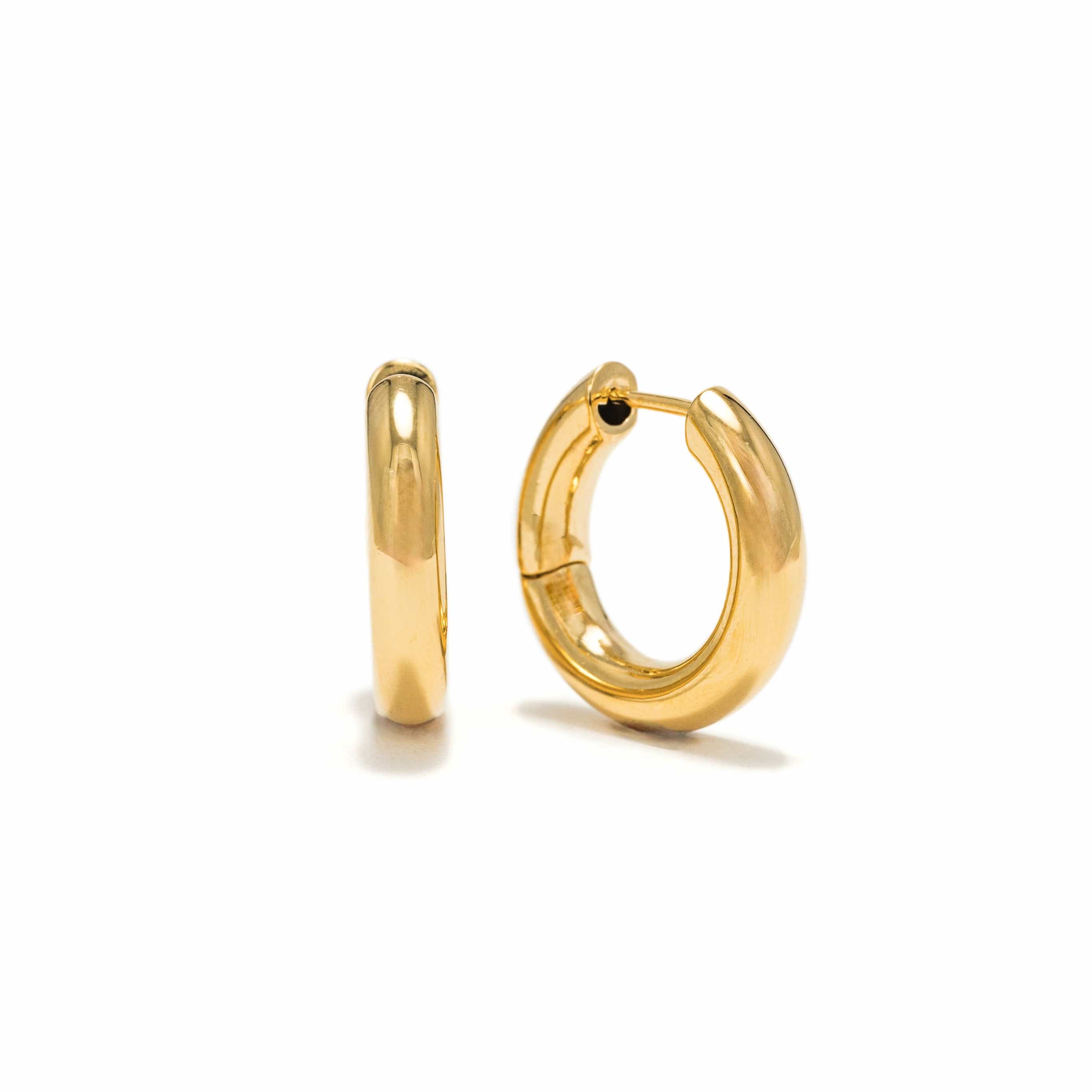 Stylish Midi Puff Hoop Earrings for Women - Trendy Gold/Silver Hollow Circle Dangle Earrings - Perfect for Parties, Weddings & Everyday Wear