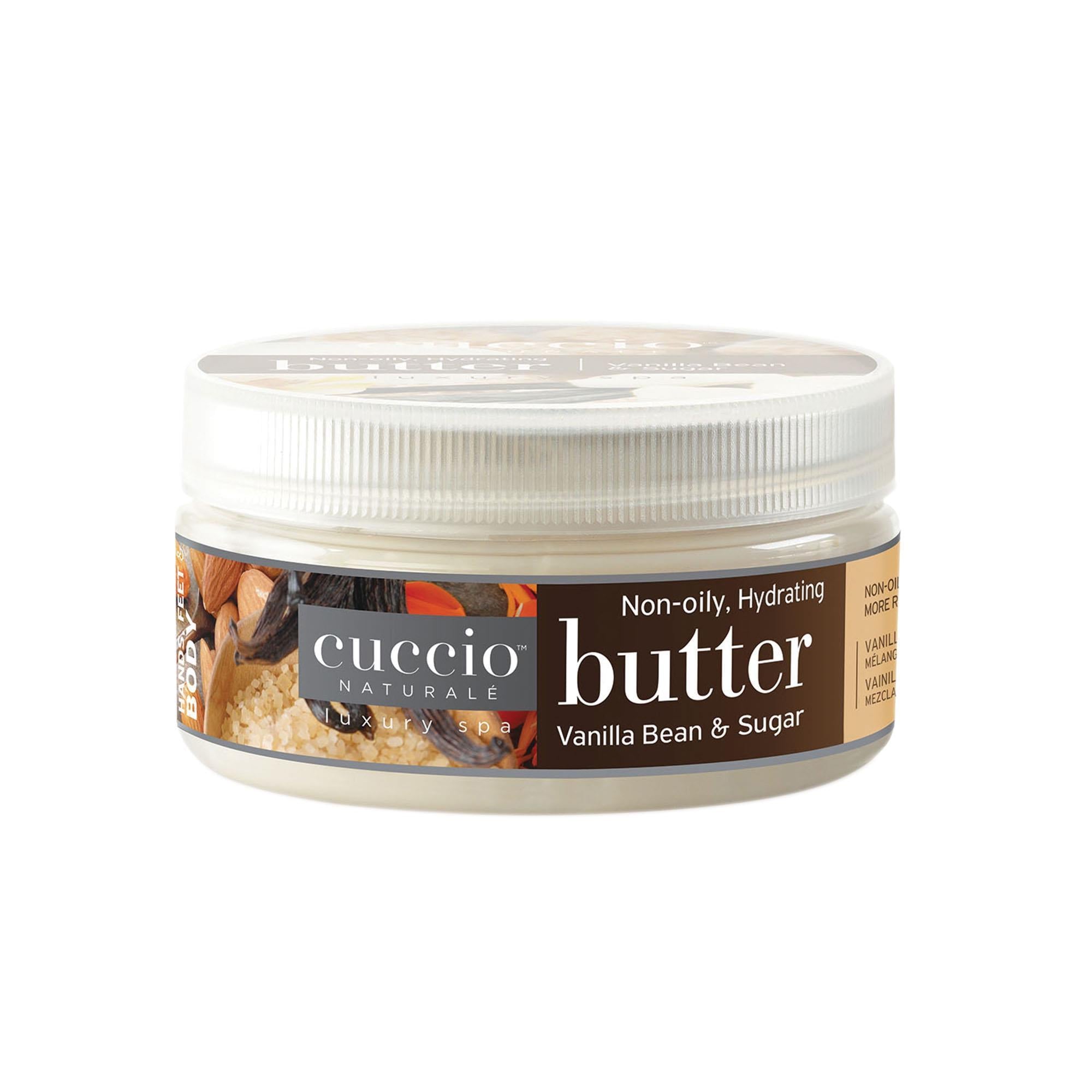 Cuccio Butter Blend - Vanilla Bean & Sugar Moisturizing Hand Cream, 8 oz - Hydrating & Nourishing for Dry Skin - Perfect for Home, Office & Travel Use