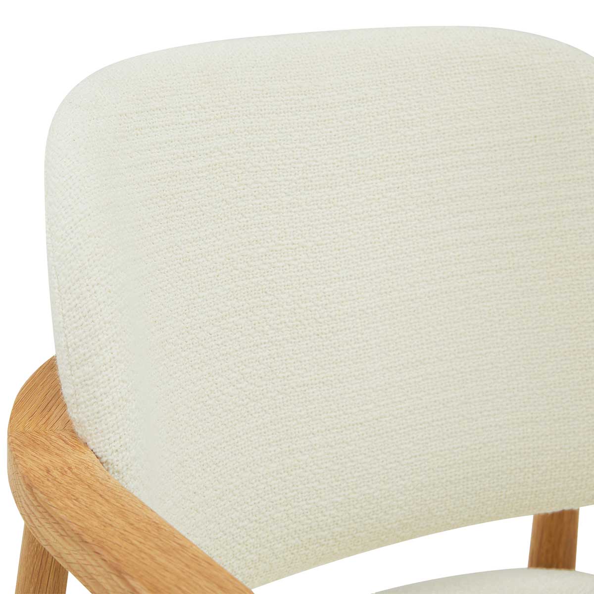 Aura Fabric Dining Chair - Solid Oak Wood Frame, Comfortable Upholstered Seat - Perfect for Kitchen, Dining Room, and Home Office Use