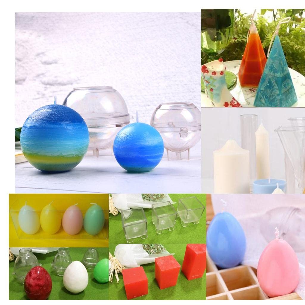 joyMerit 2-Pack Egg Shaped Candle Molds - Handmade Soap & Candle Making Tools, Clear Silicone DIY Craft Supplies for Home Decor, Wedding Favors & Holiday Gifts