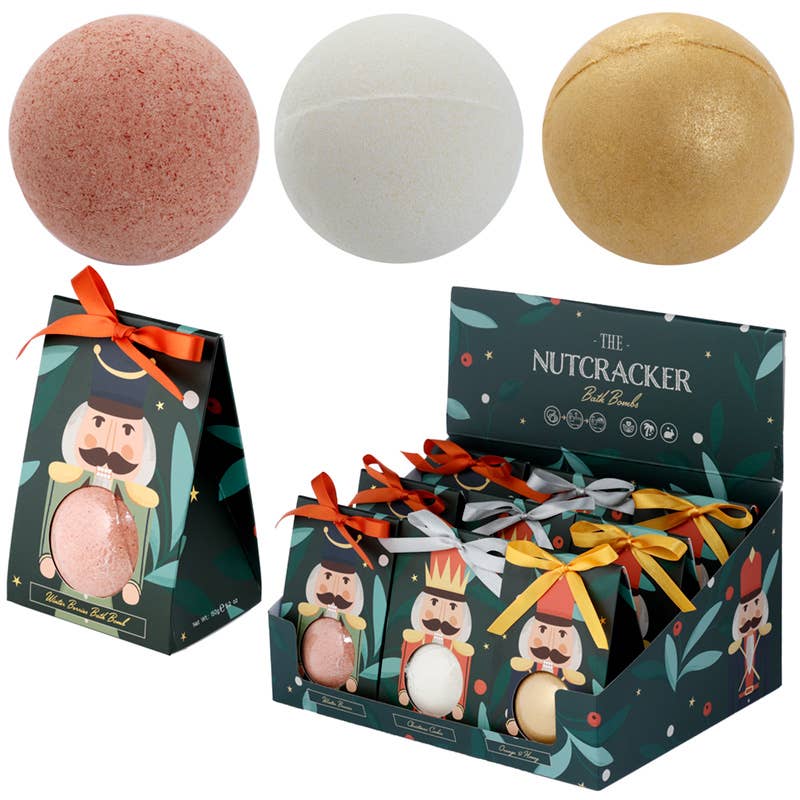 Christmas Nutcracker Bath Bomb Gift Set - Holiday Spa Relaxation for Gifts & Self-Care
