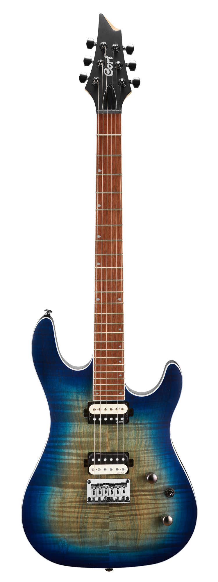Cort KX300 OPCB Electric Guitar - Open Pore Cobalt Burst Finish | Professional Solid-Body Guitar for Rock, Blues & Studio Recording