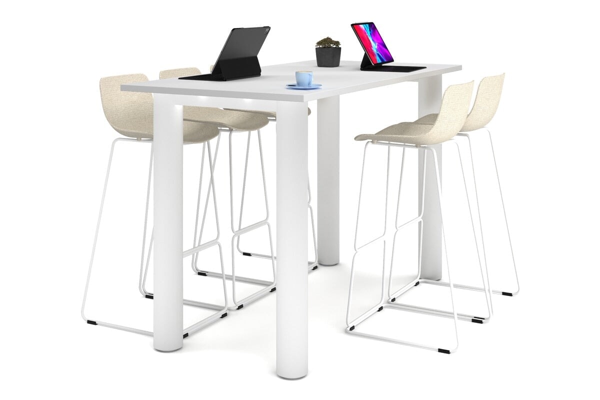 Quadro Cylinder Legs Counter Table - 1800L x 800W - Modern Kitchen Island & Bar Table for Home & Restaurant Use