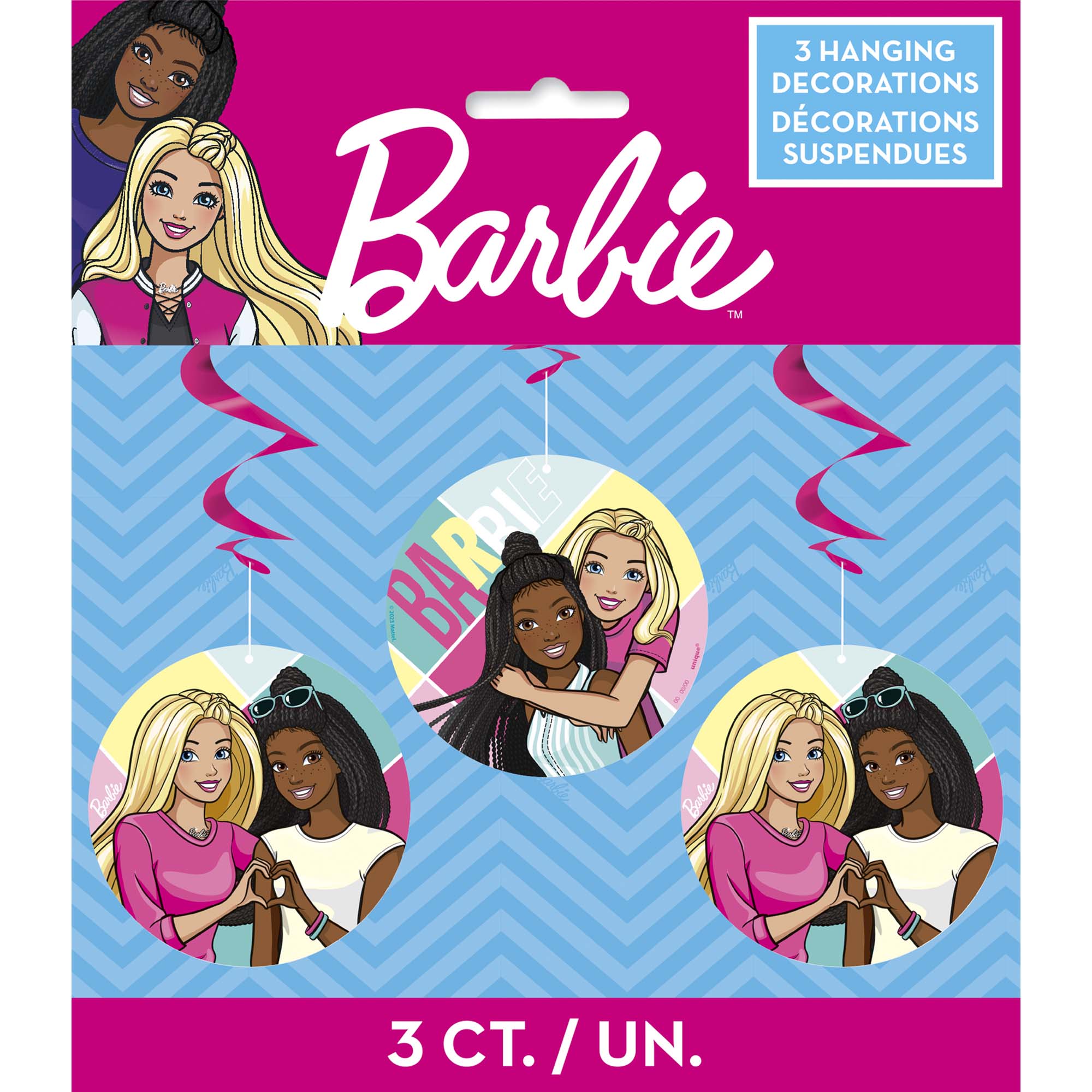 Barbie Birthday Party Spiral Decorations Kit with 3 Cutouts - Perfect for Birthday Parties, Baby Showers & Themed Events