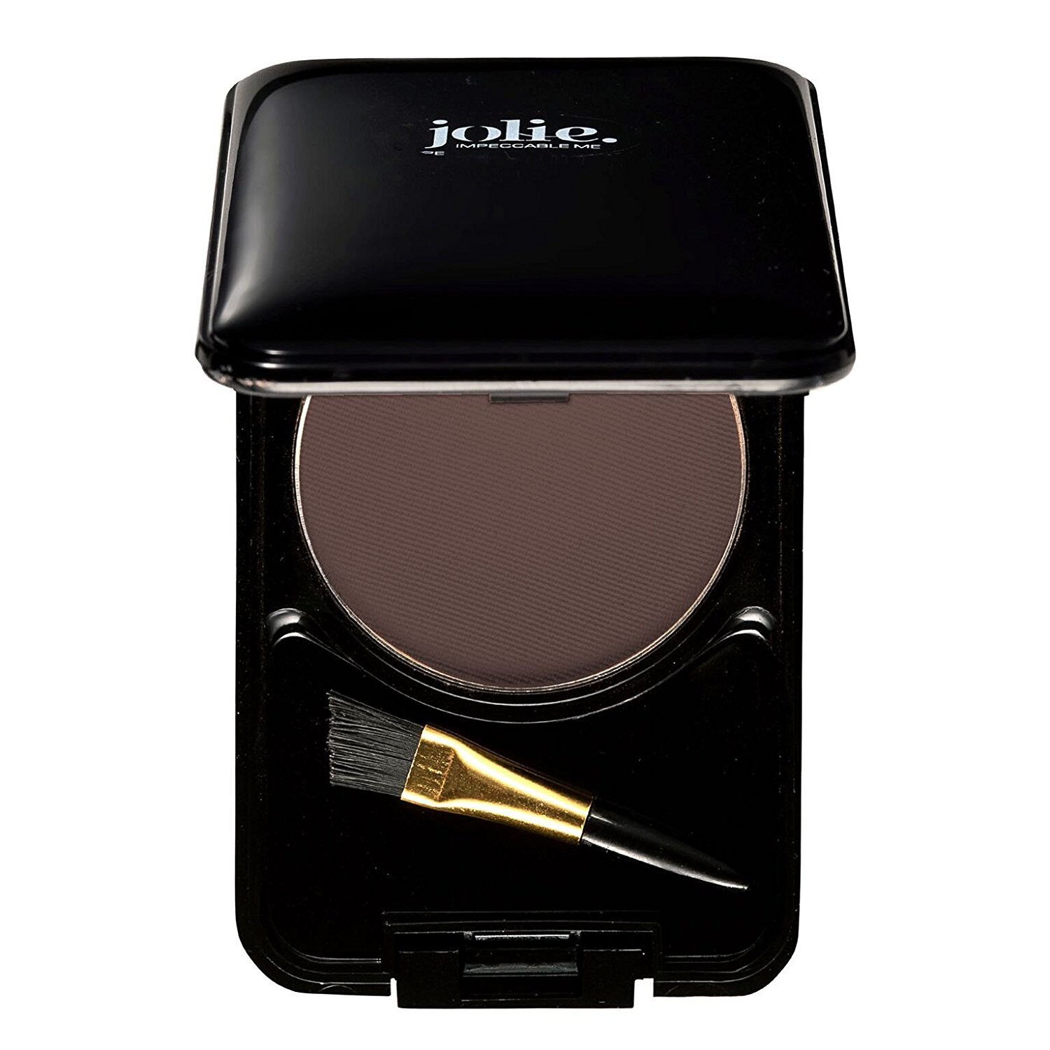 Jolie Brush on Brow Eyebrow Styling Powder - Black-Brown | Natural Looking Eyebrow Filler & Shaper | Perfect for Daily Makeup & Special Occasions