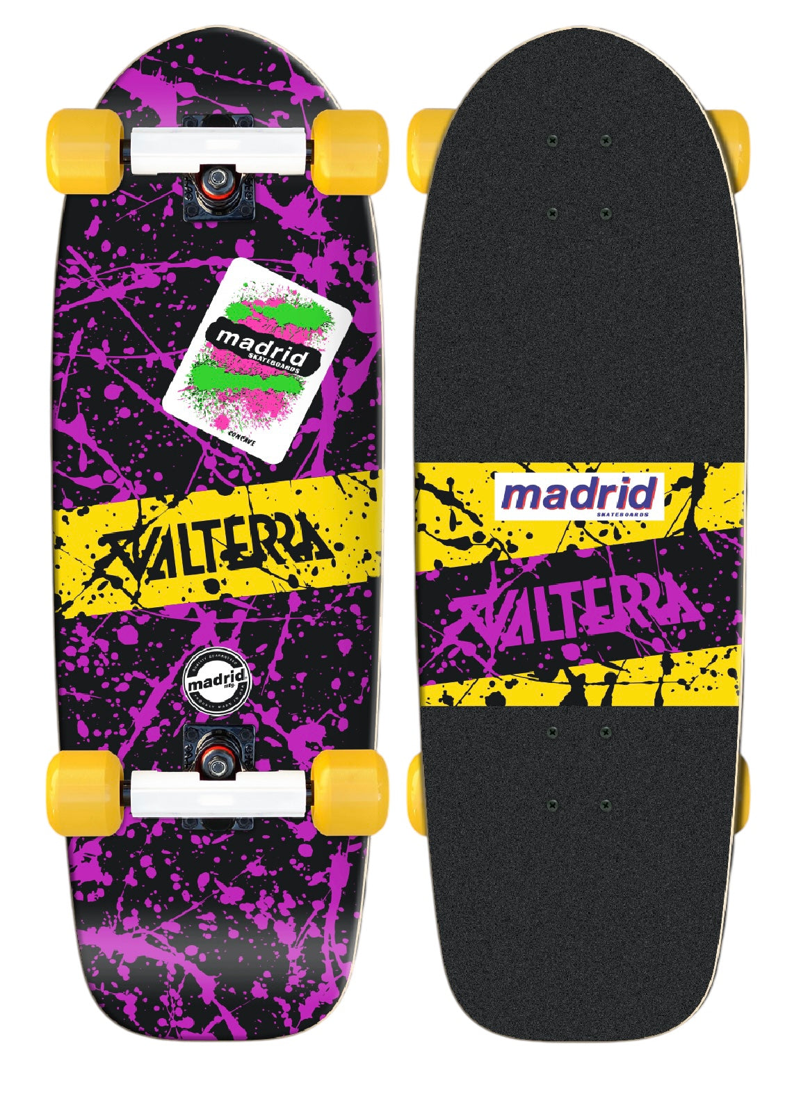 Pre Order OCT Back to the Future Valterra Madrid Skateboard - Retro Style Cruiser Board for Collectors & Skaters - Perfect for Street Riding, Commuting & Display