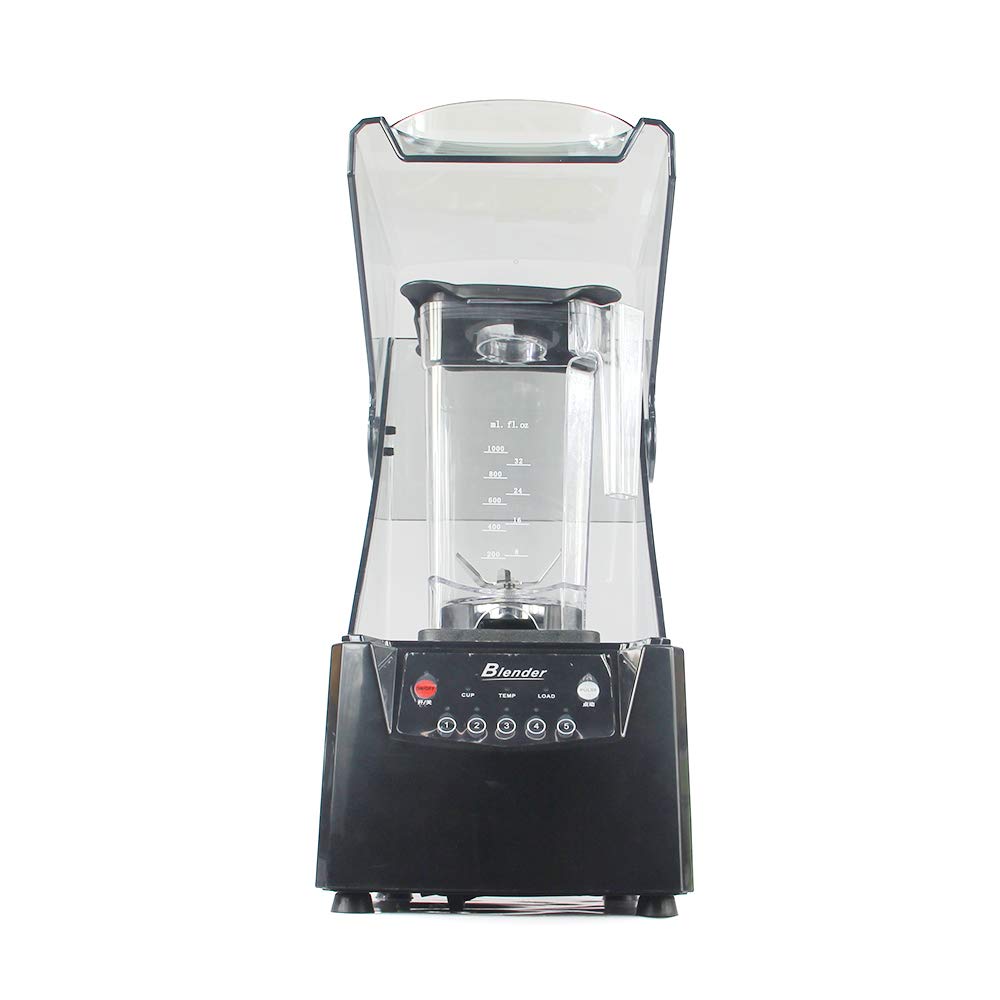 2600W Commercial Soundproof Blender - 1.8L Quiet High-Power Juice & Smoothie Maker with Noise Reduction Shield for Purees, Ice Crushing, Shakes - Perfect for Restaurants, Coffee Shops & Home Kitchens (110V)