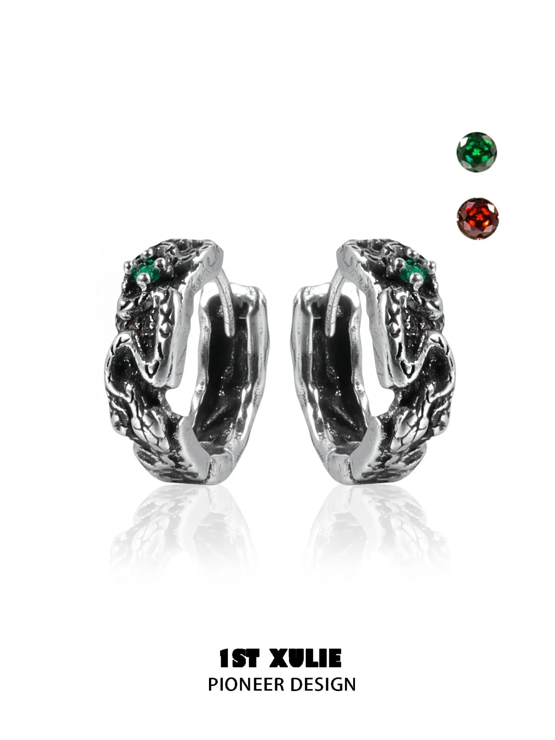 18k Platinum Plated Zircon Snake Bite Earrings for Women - Elegant Stud Earrings for Parties, Dating & Special Occasions