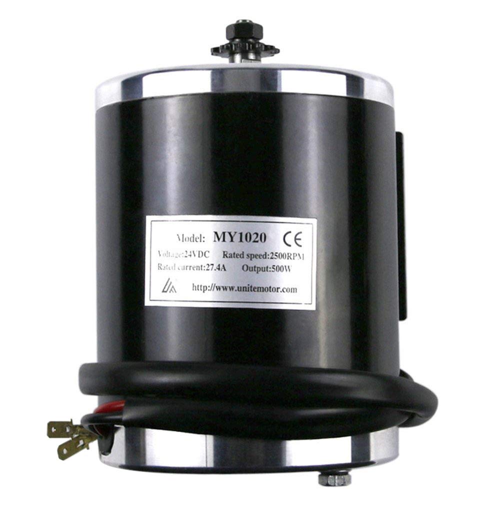 500W 24V DC Brushed Electric Motor - High Power eBike Scooter Go Kart Bicycle Motor Replacement - Perfect for DIY Electric Vehicle Upgrades & Home Projects
