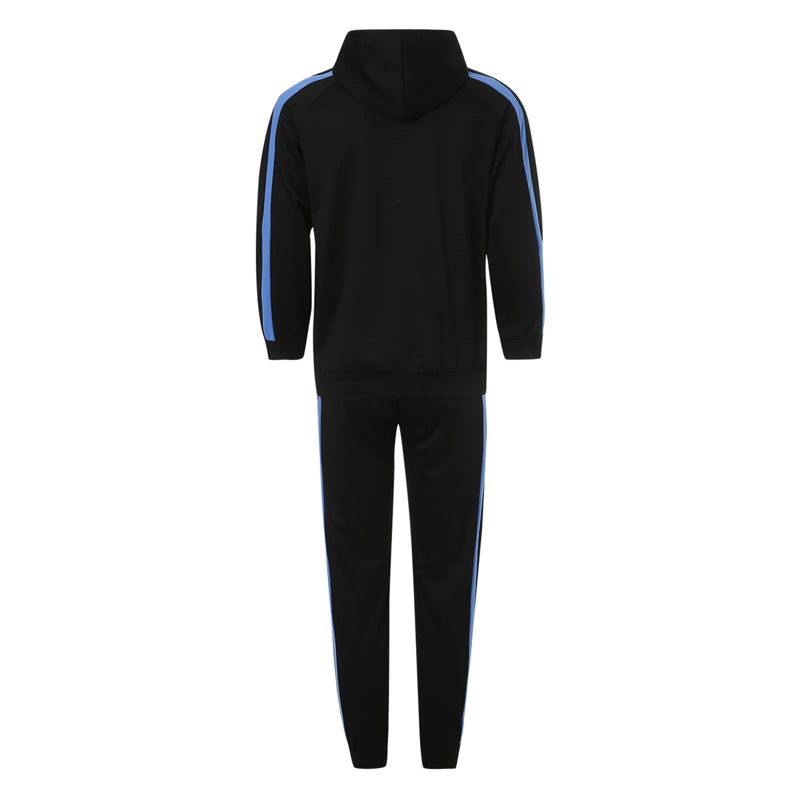 Men's Color Block Hoodie & Joggers 2-Piece Track Suit Set - Casual Sportswear for Running, Gym & Lounge Wear
