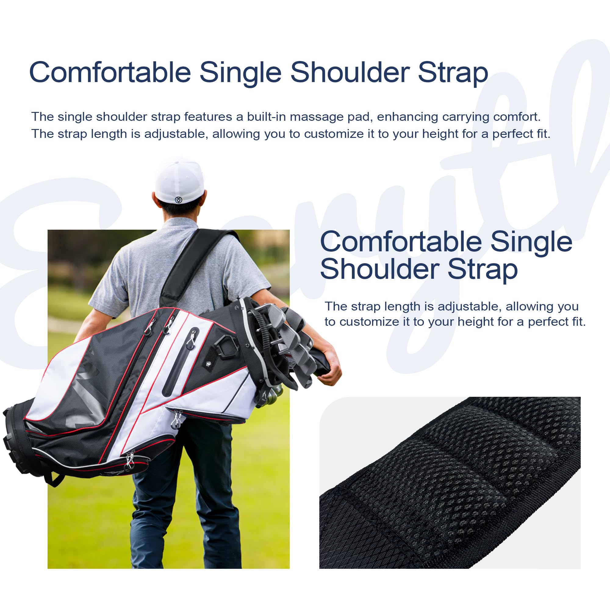 14-Way Golf Cart Bag with Organizer Divider & Rain Cover - Premium Golf Stand Bag for Men & Women - Perfect for Golf Course, Driving Range & Travel