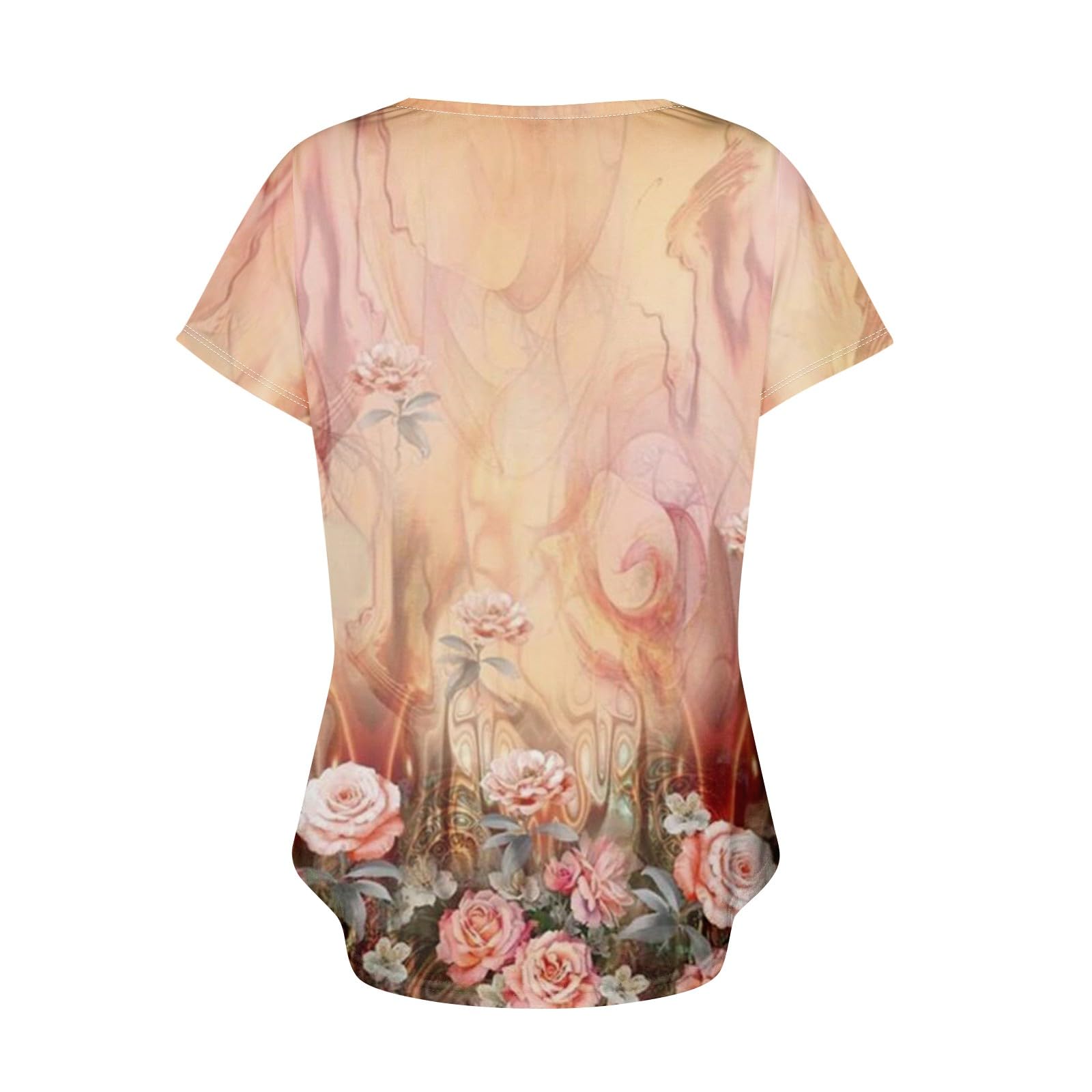 2024 Women's Summer Tops - Stylish Short Sleeve V-Neck Button Blouses for Casual & Dressy Occasions | Perfect for Office, Date Night & Weekend Outings