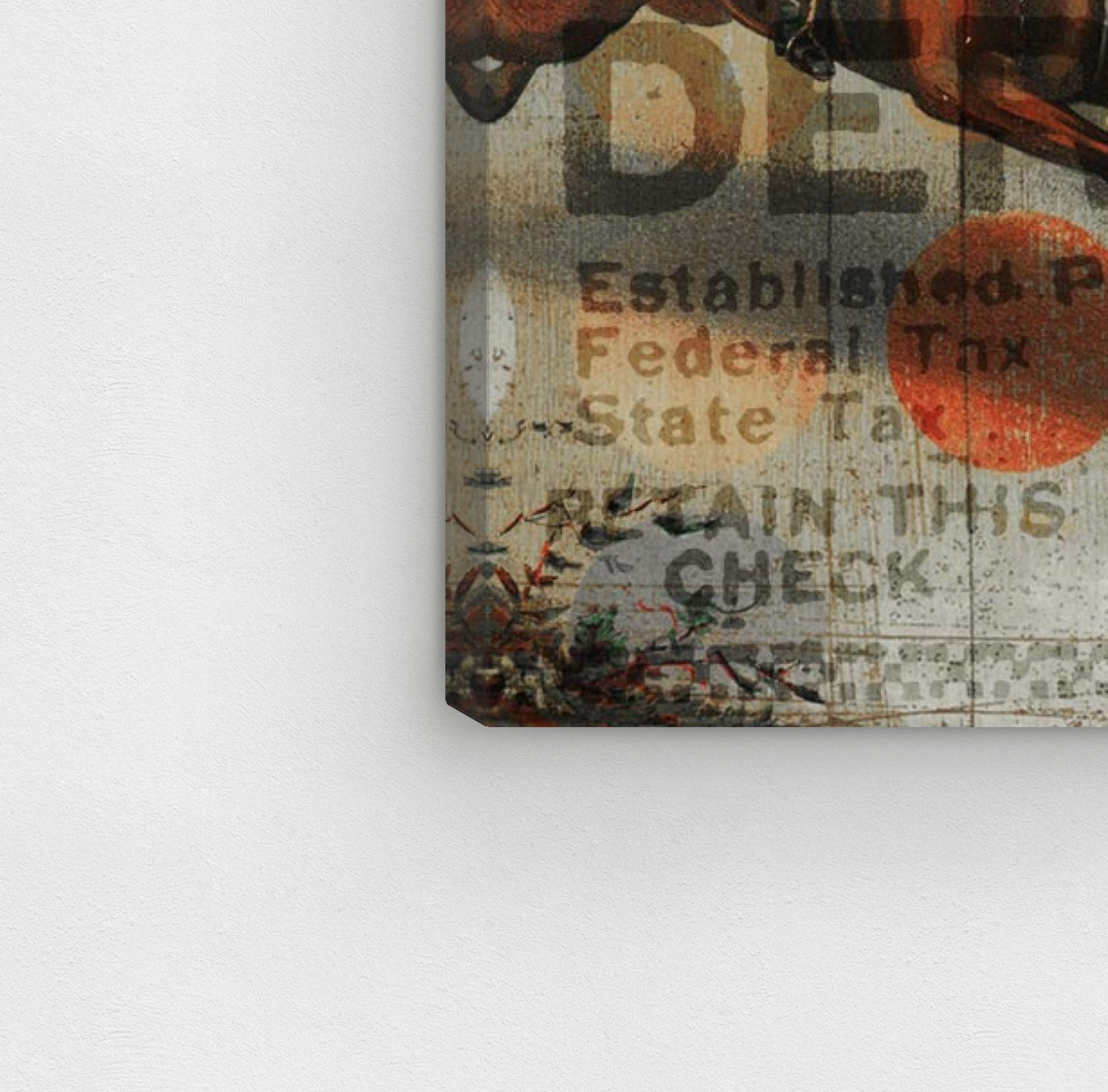 Oliver Gal Artist Co. 'Ticket for The Derby' Animal Wall Art Canvas Print - 30x20 Inches Brown & Gray Modern Home Decor - Perfect for Living Room, Bedroom or Office Wall Art