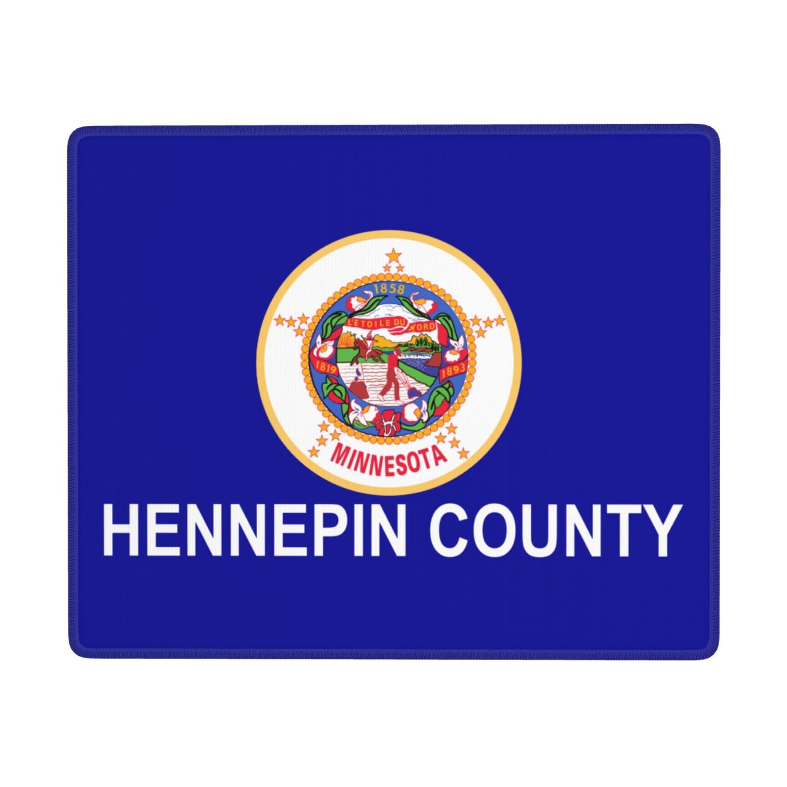 Hennepin County Minnesota Flag Mouse Pad - Waterproof Non-Slip Rubber Desk Mat for Office & Gaming (7x9 Inches) - Perfect for Workstations, Home Offices, and PC Gaming Setups