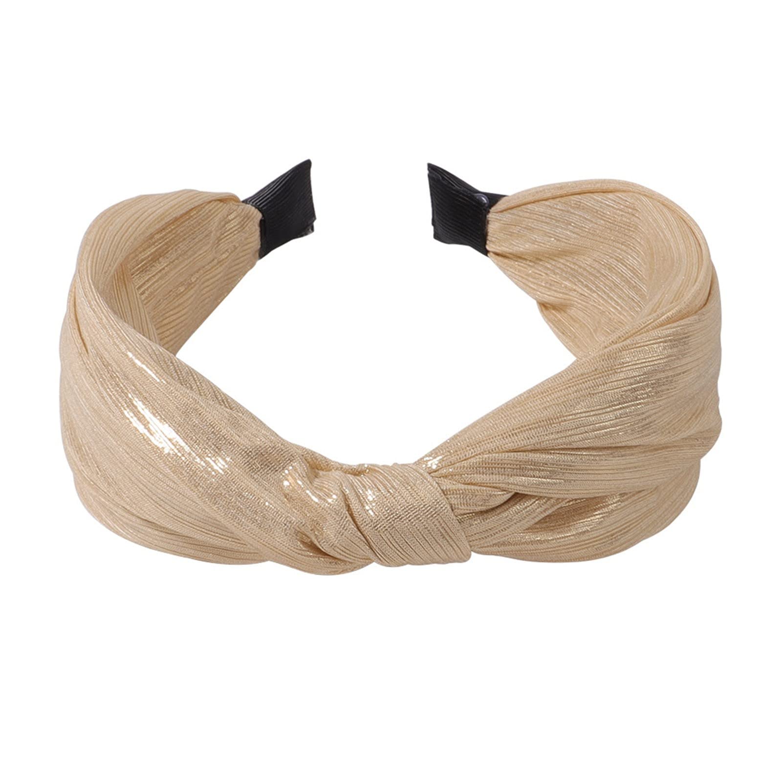 Boddenly Knotted Headbands for Women - Embroidered Wide Top Knot Hair Hoop, Twist Knot Hair Wrap - Fashionable Hair Accessories for Workout, Yoga, Running, and Daily Wear (Size One, Color B)